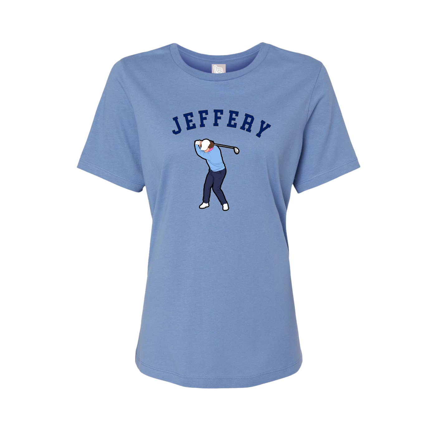 Fitted Women's Tee — Shirsey Arch in Powder Blue