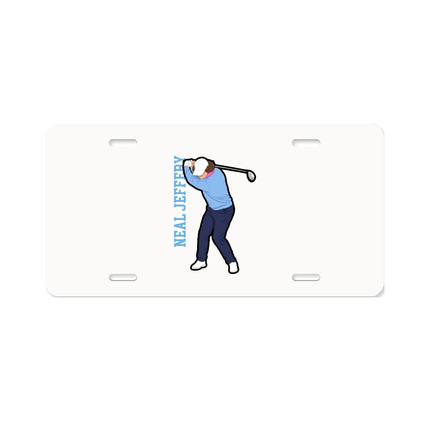 License Plate — Name Vertical in Classic