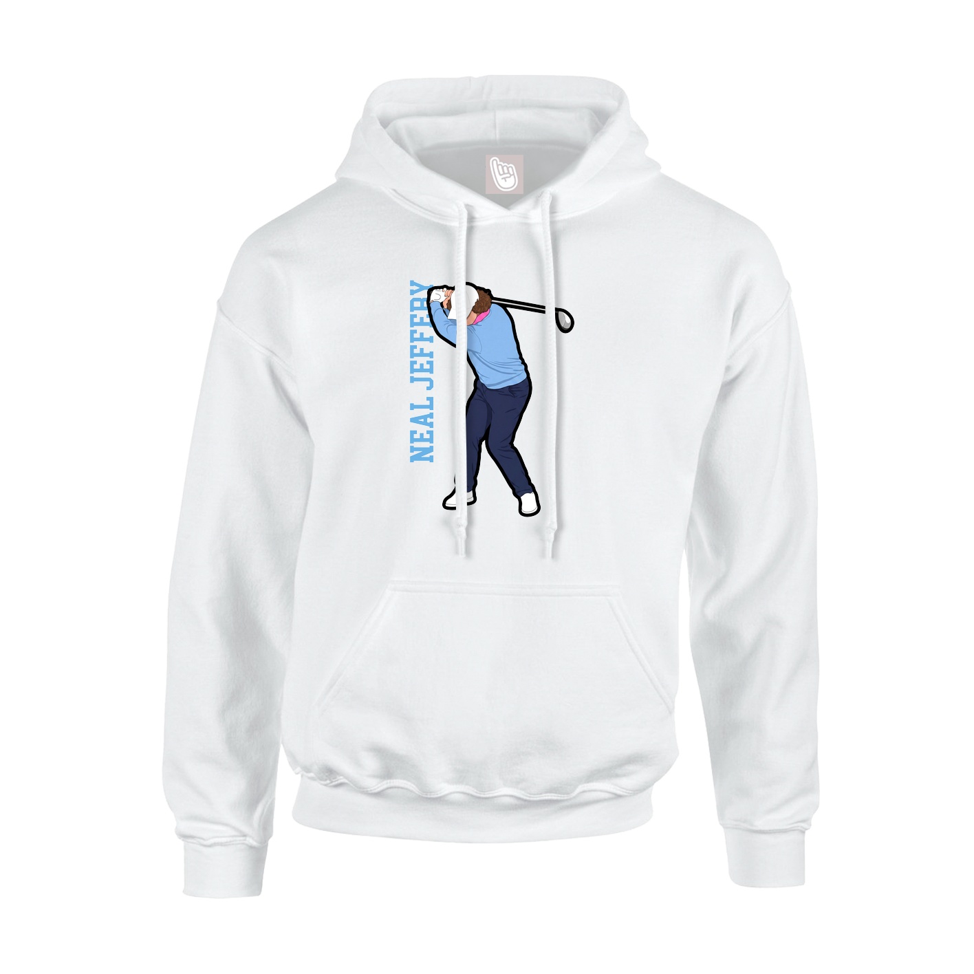 Youth Hoodie — Name Vertical in White