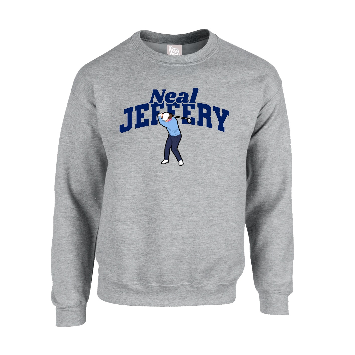 Fleece Crew — Signature Arch in Grey