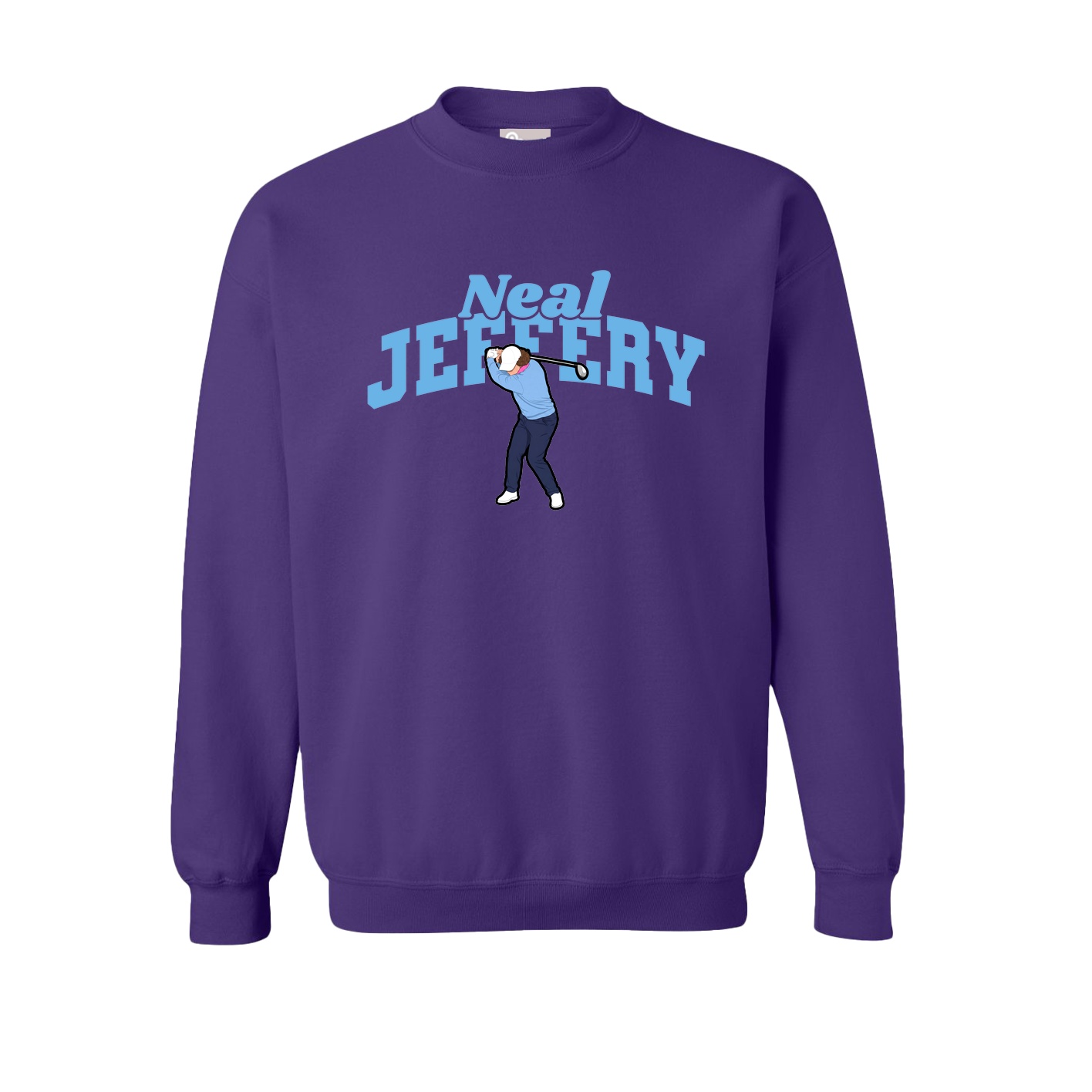 Fleece Crew — Signature Arch in Purple