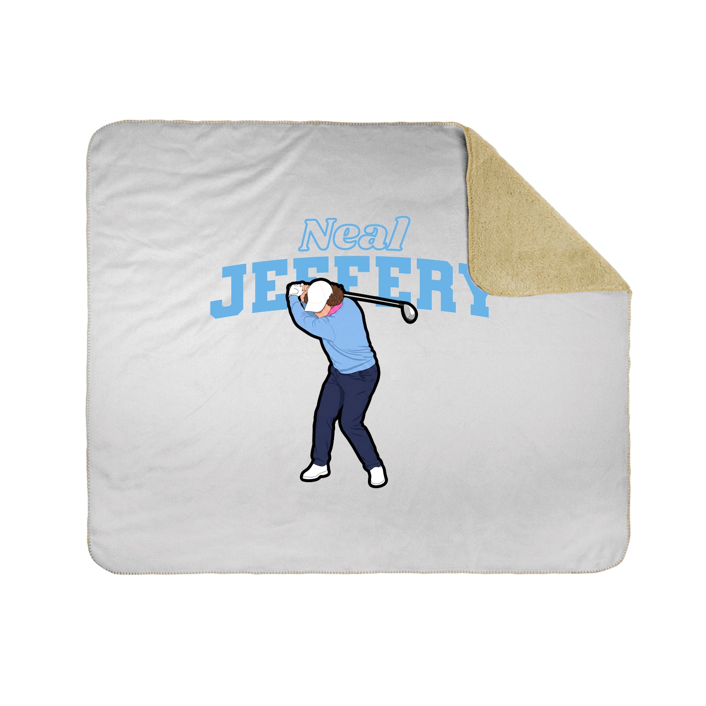 Throw Blanket — Name Arch in White