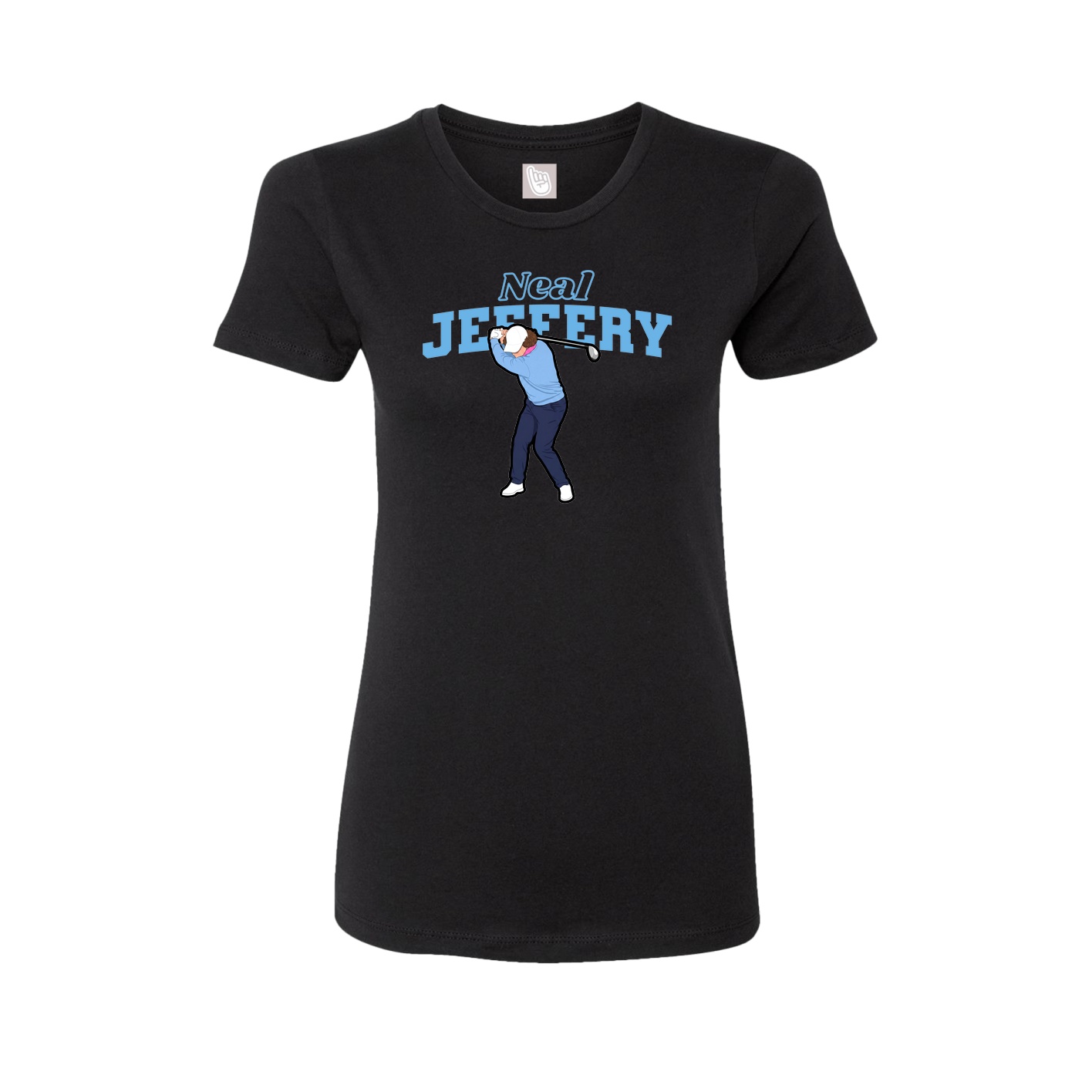 Fitted Women's Tee — Name Arch in Black