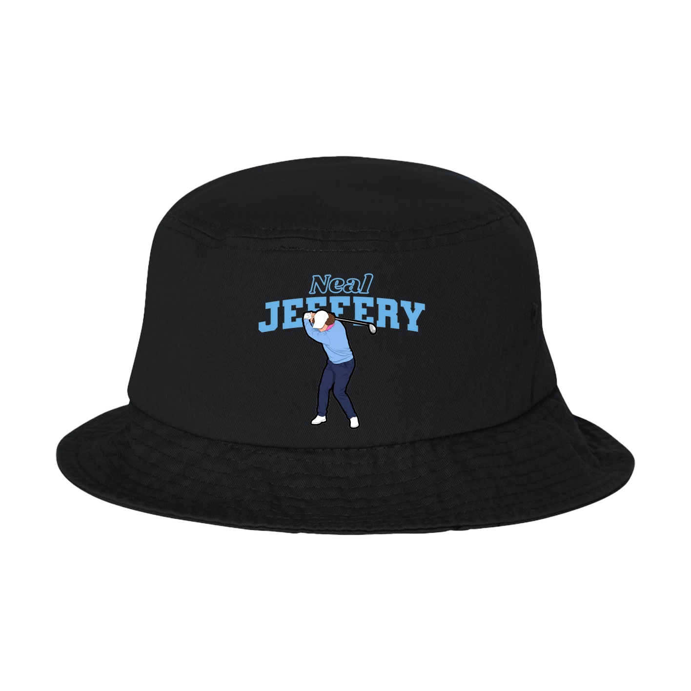 Bucket Cap — Name Arch in Black