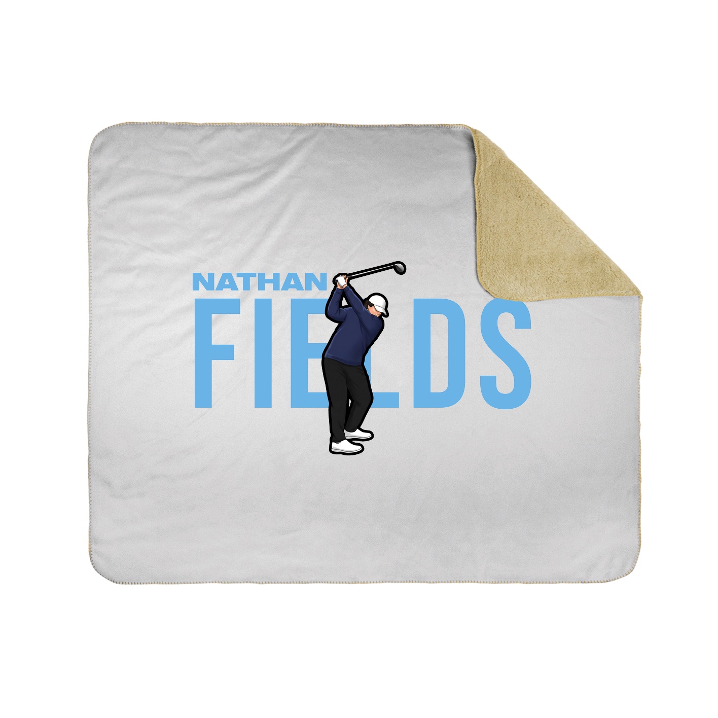 Throw Blanket — Player Name in White