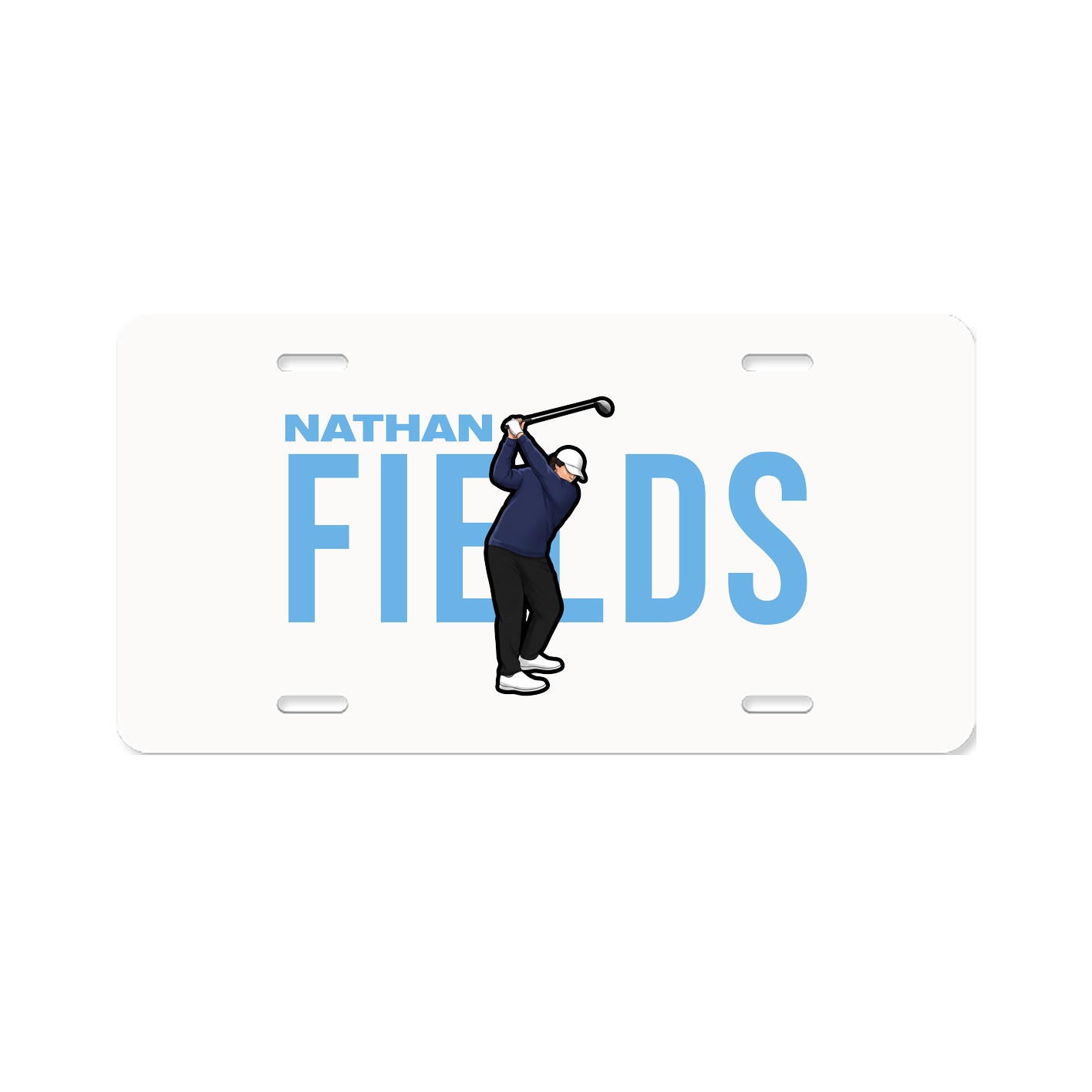 License Plate — Player Name in Classic