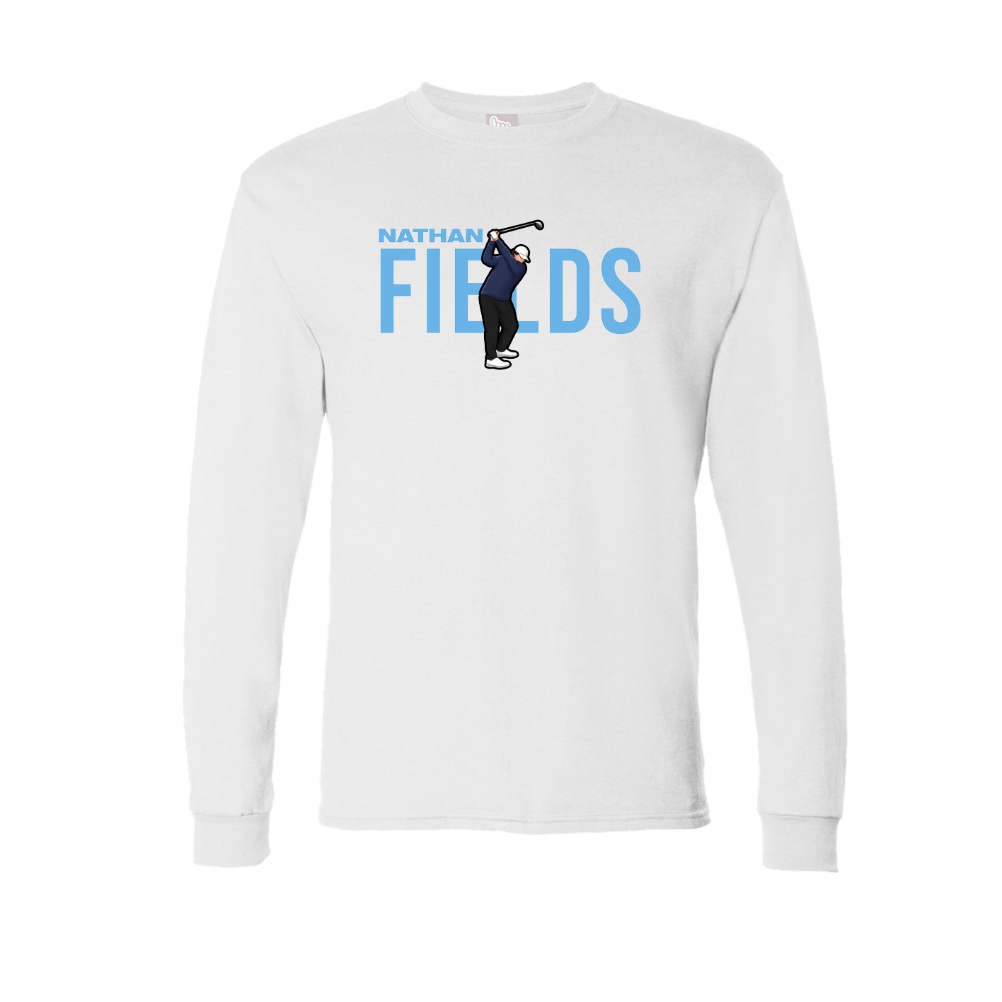 Long Sleeve Tee — Player Name in White