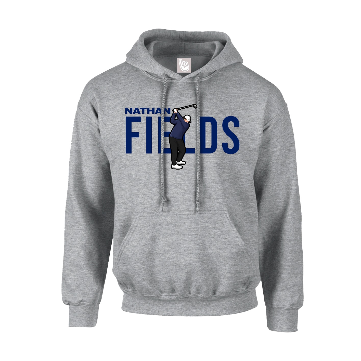 Youth Hoodie — Player Name in Grey