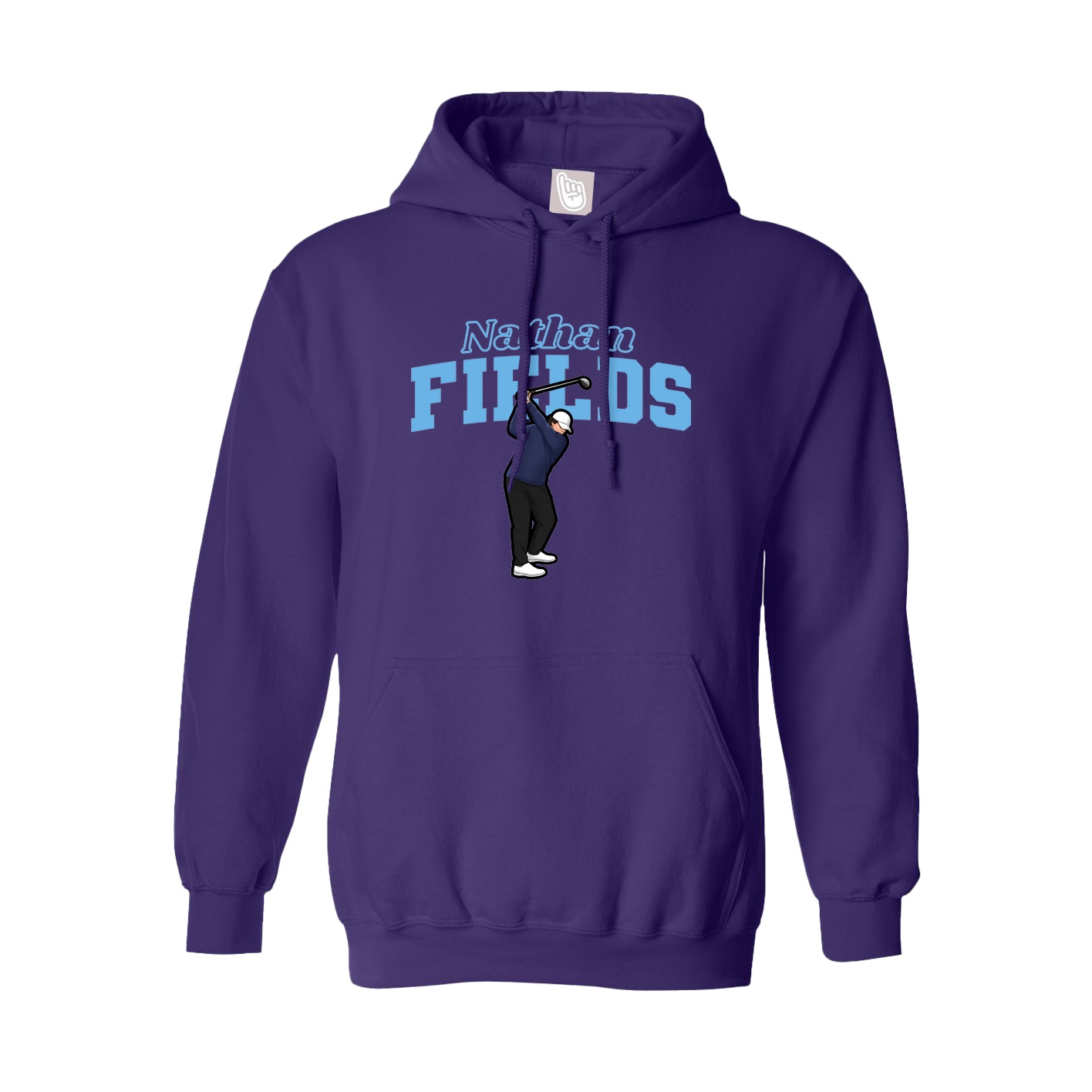 Hoodie — Name Arch in Purple