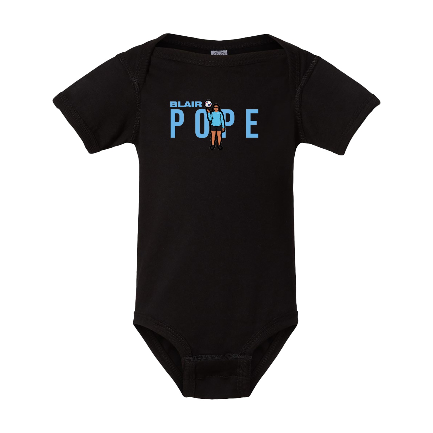 Baby Onesie — Player Name in Black