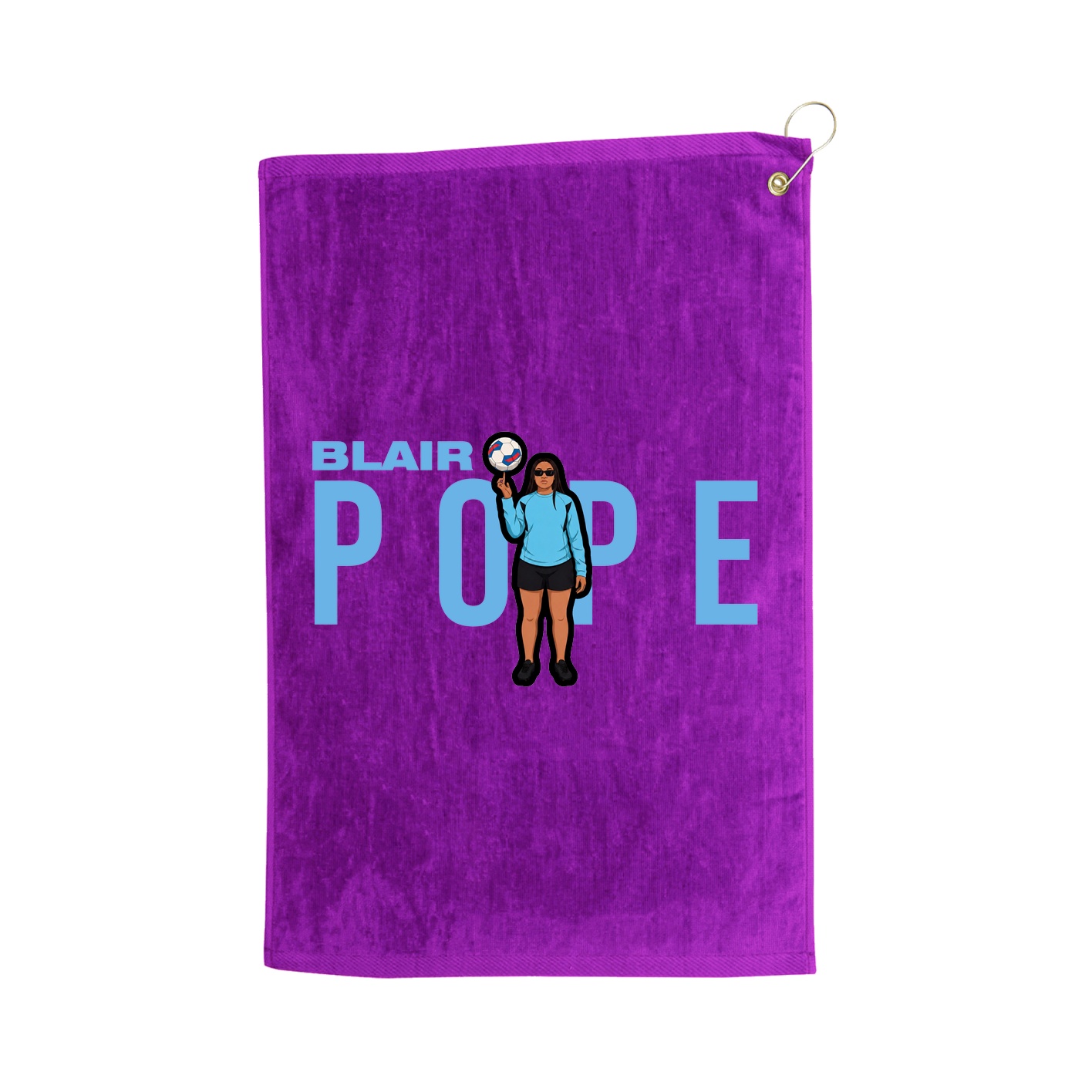 Golf Towel — Player Name in Purple
