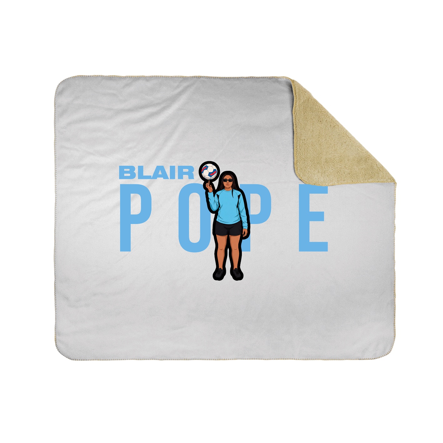 Throw Blanket — Player Name in White