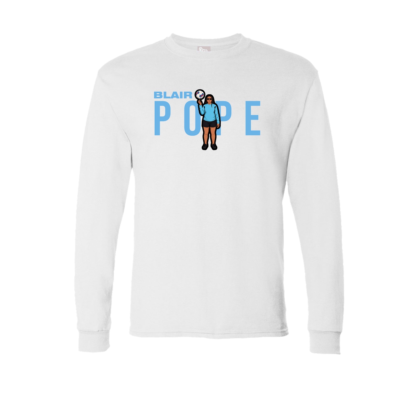 Long Sleeve Tee — Player Name in White