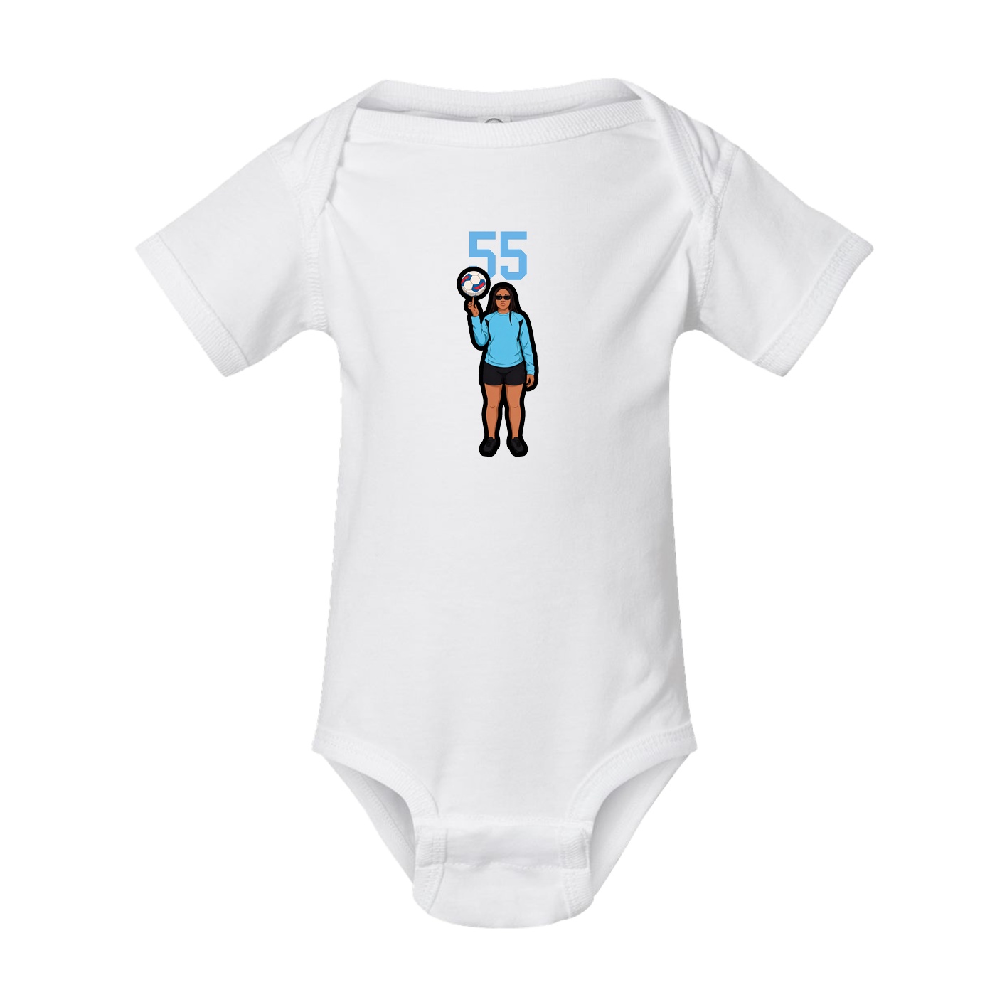 Baby Onesie — Number Top in White