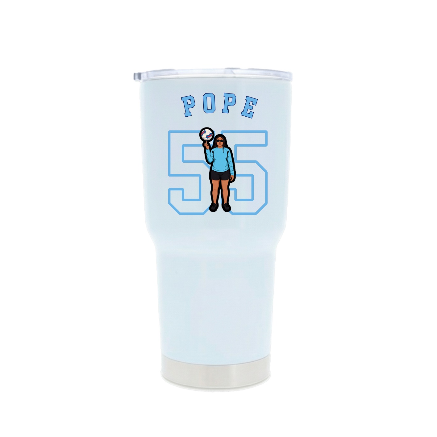 30oz Stainless Steel Tumbler — Shirsey Arch in White