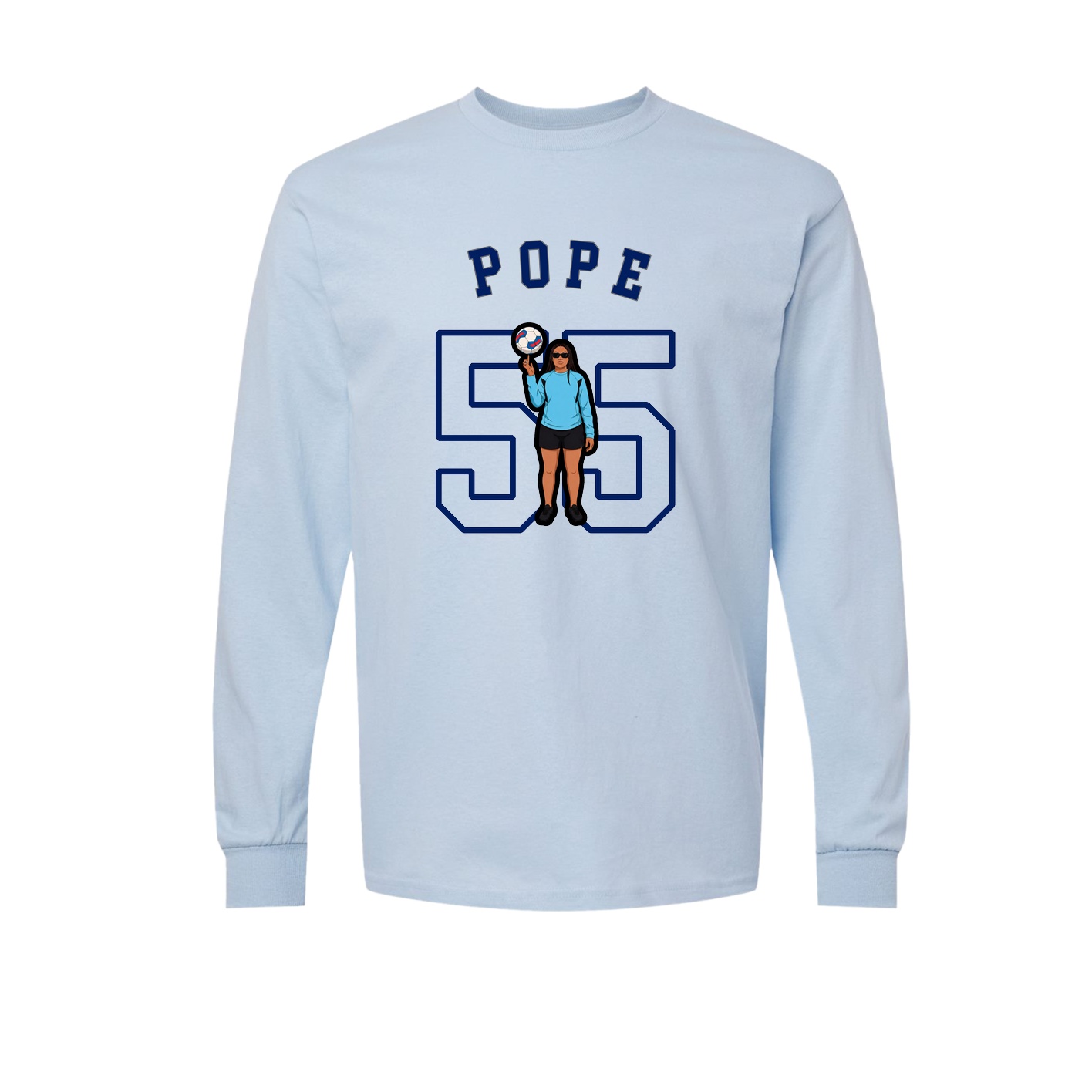 Long Sleeve Tee — Shirsey Arch in Light Blue