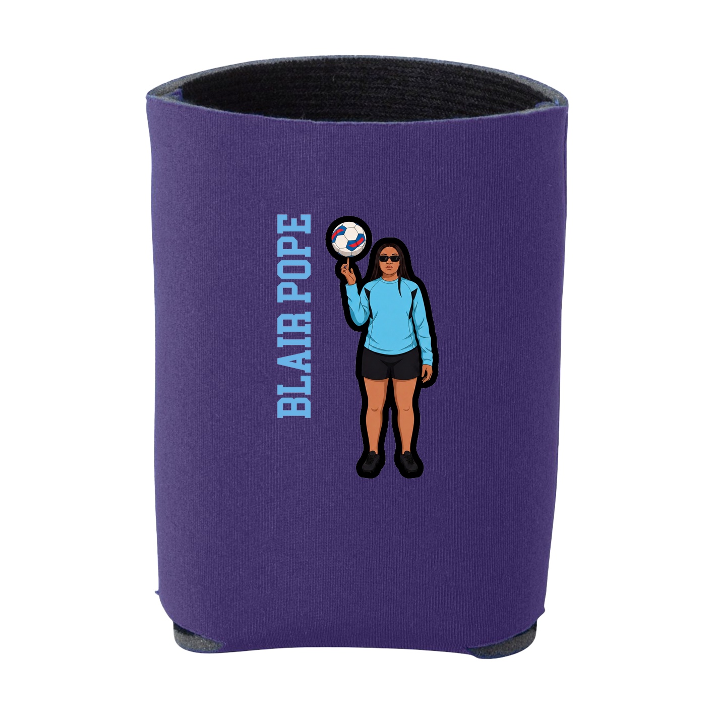 Can Holder — Name Vertical in Purple