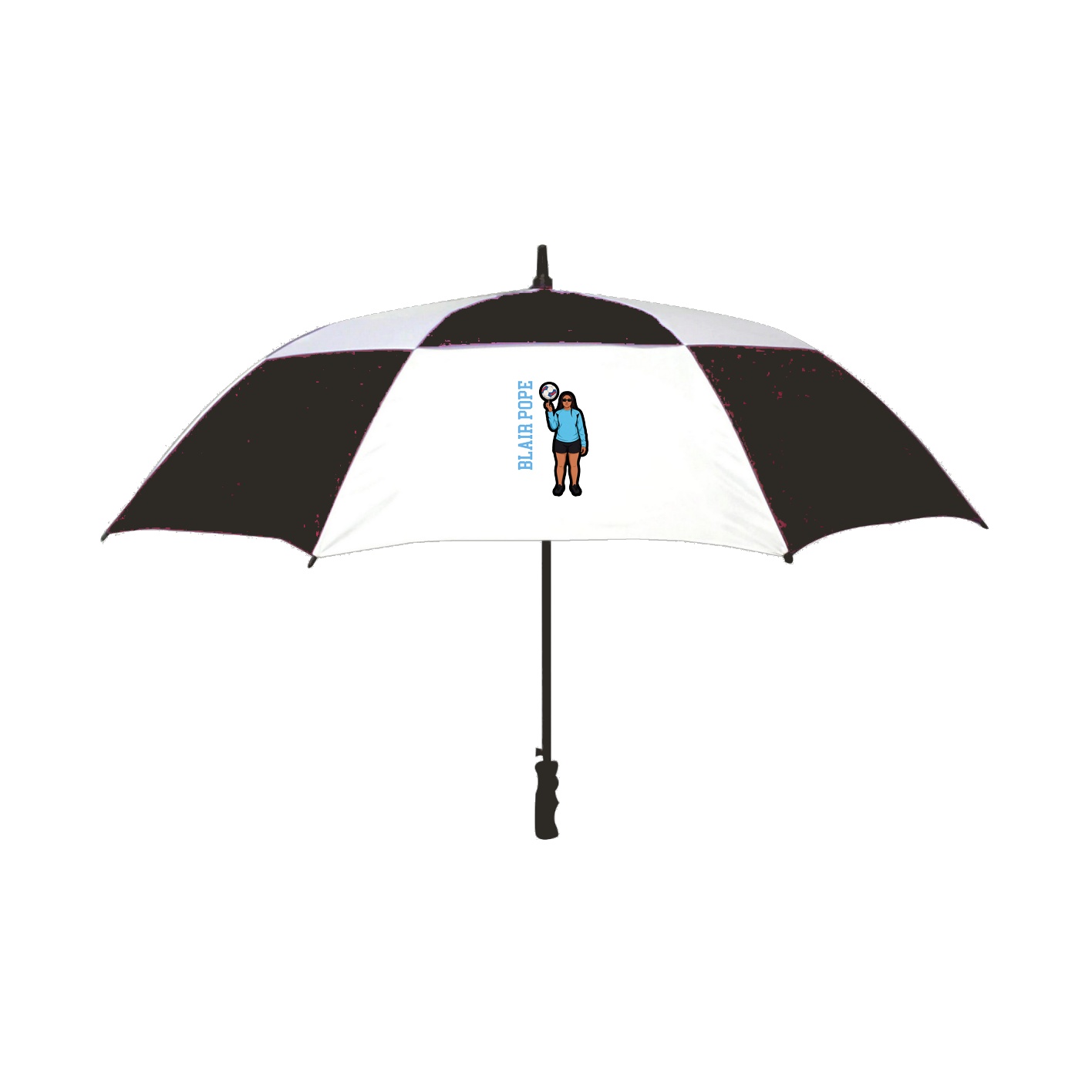 Golf Umbrella — Name Vertical in Black