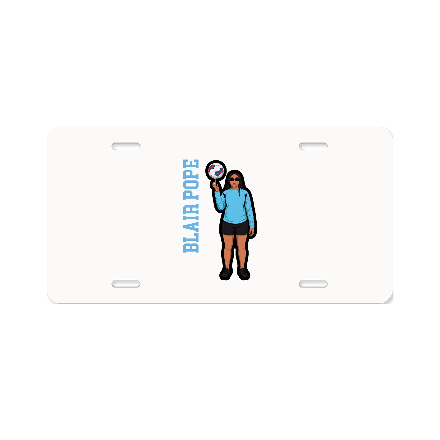 License Plate — Name Vertical in Classic