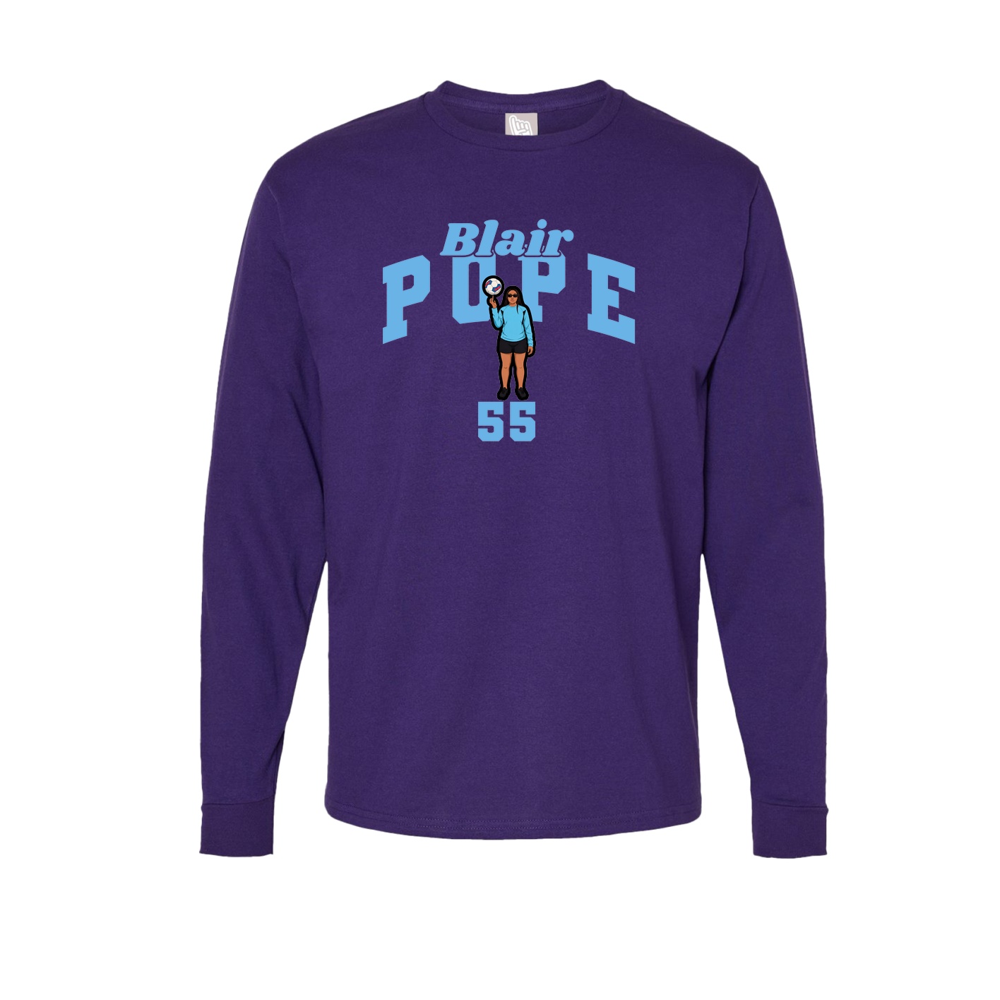 Long Sleeve Tee — Signature Arch in Purple