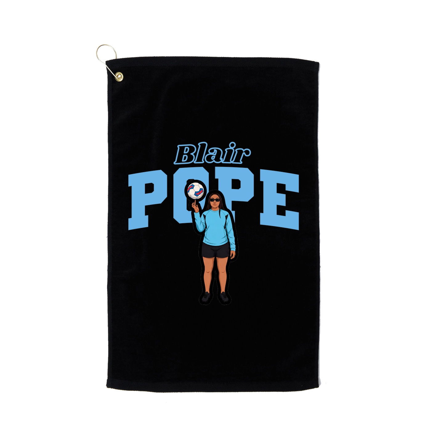 Golf Towel — Name Arch in Black