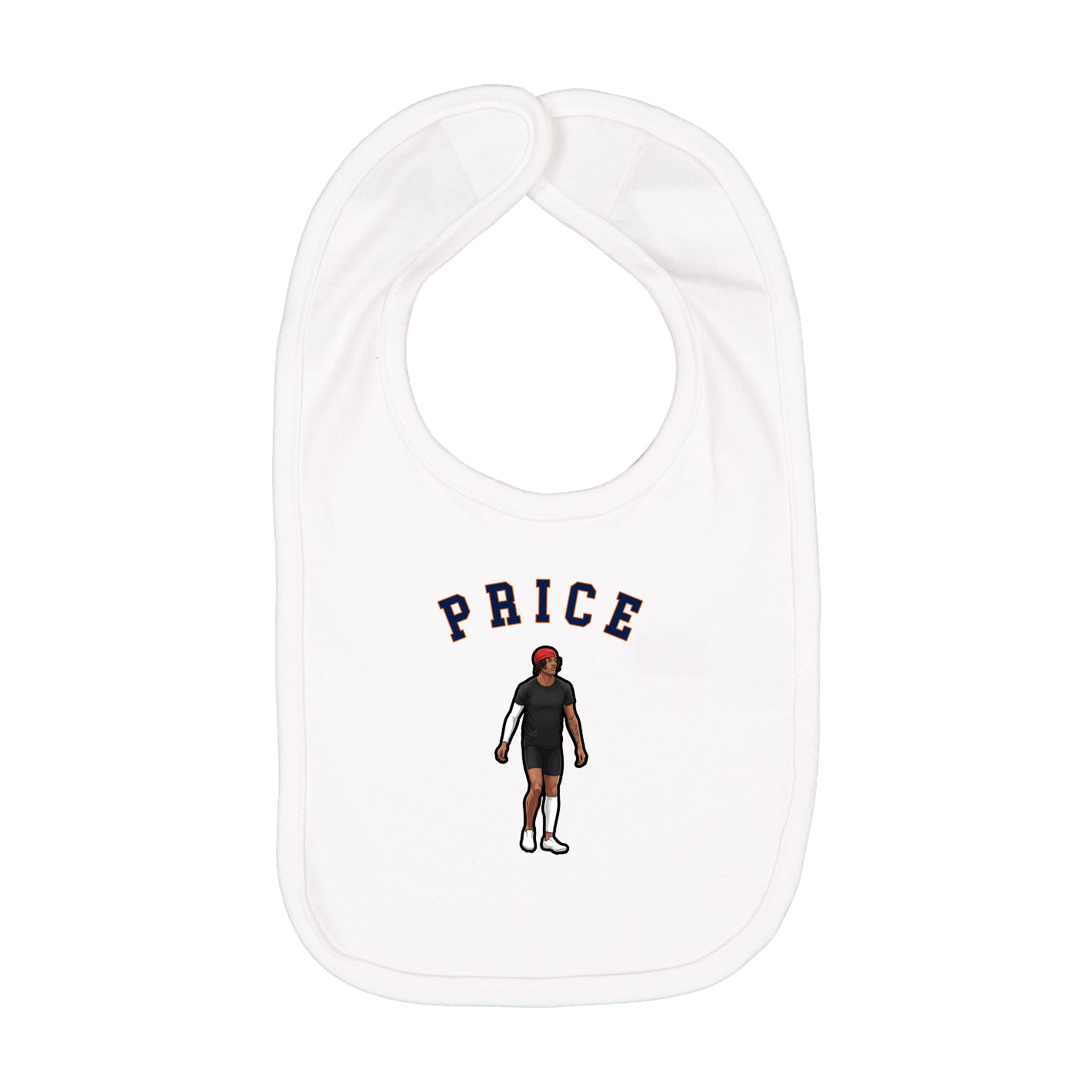 Infant Bib — Shirsey Arch in White
