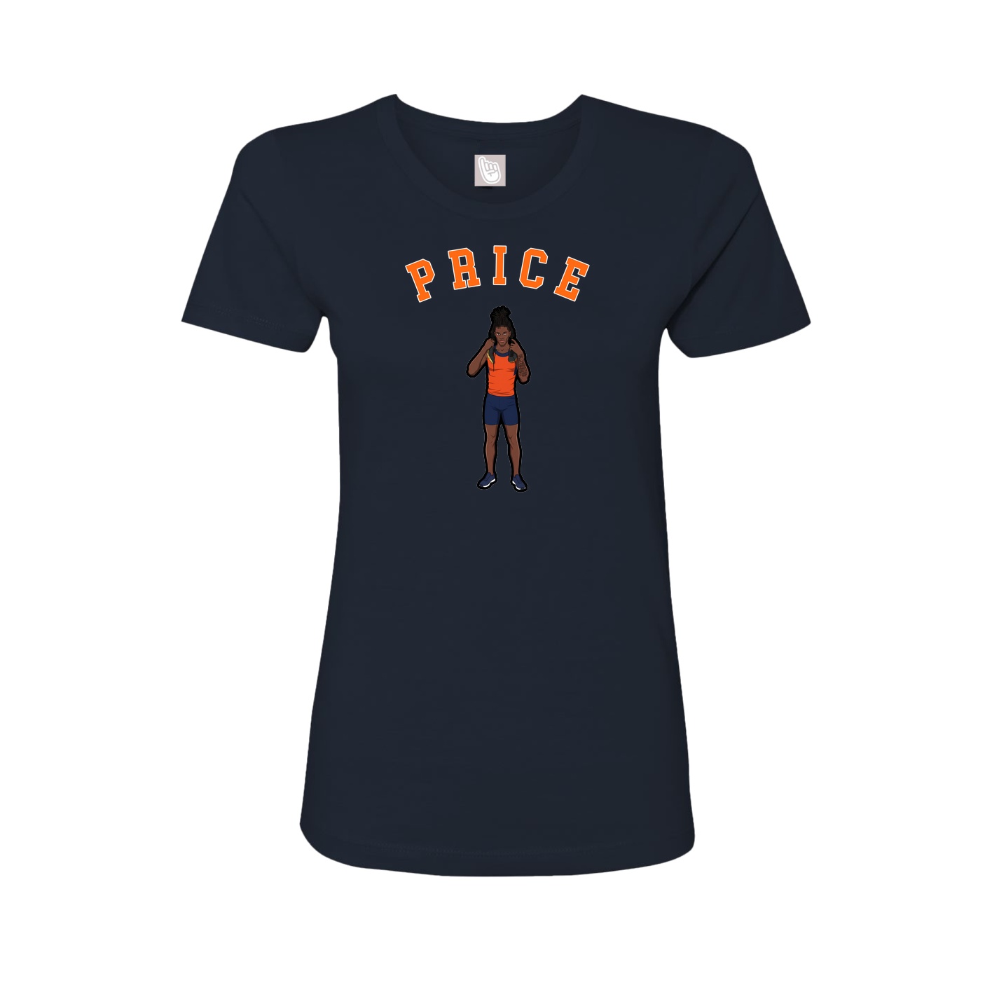 Fitted Women's Tee — Shirsey Arch in Navy