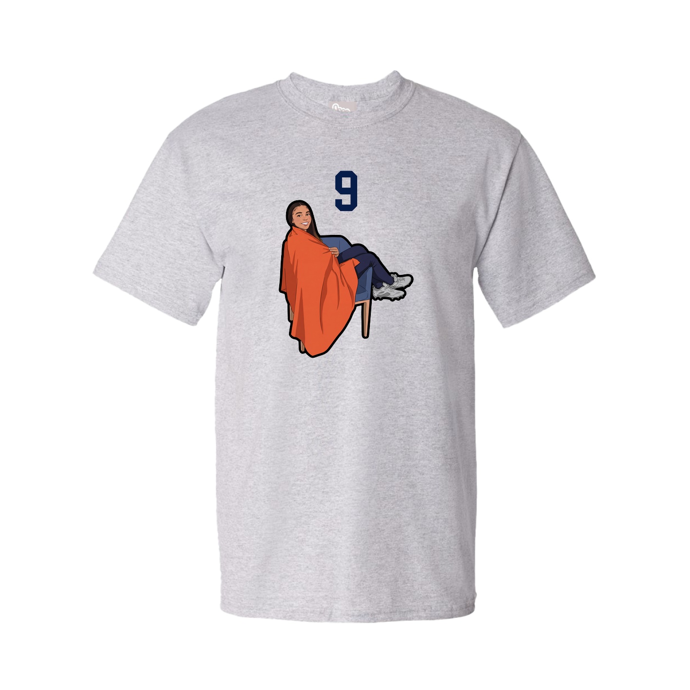 Youth Tee — Number Top in Grey