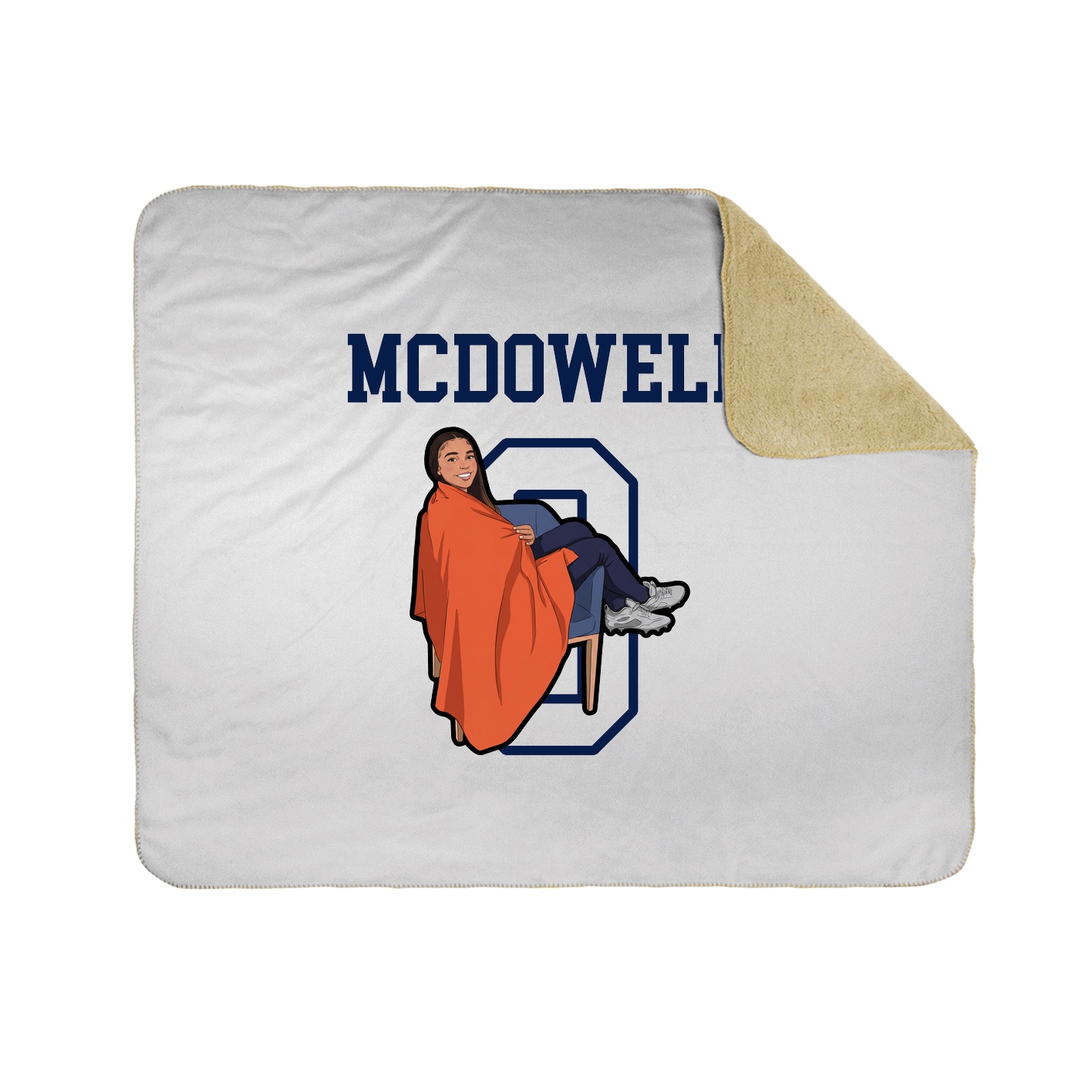 Throw Blanket — Shirsey in White