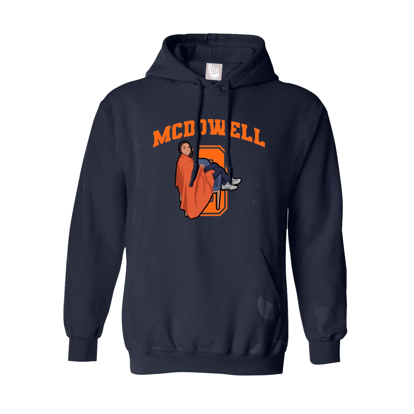 Hoodie — Number in Navy