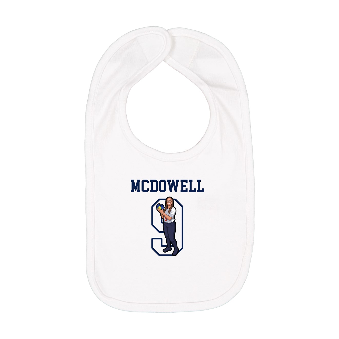 Infant Bib — Shirsey in White