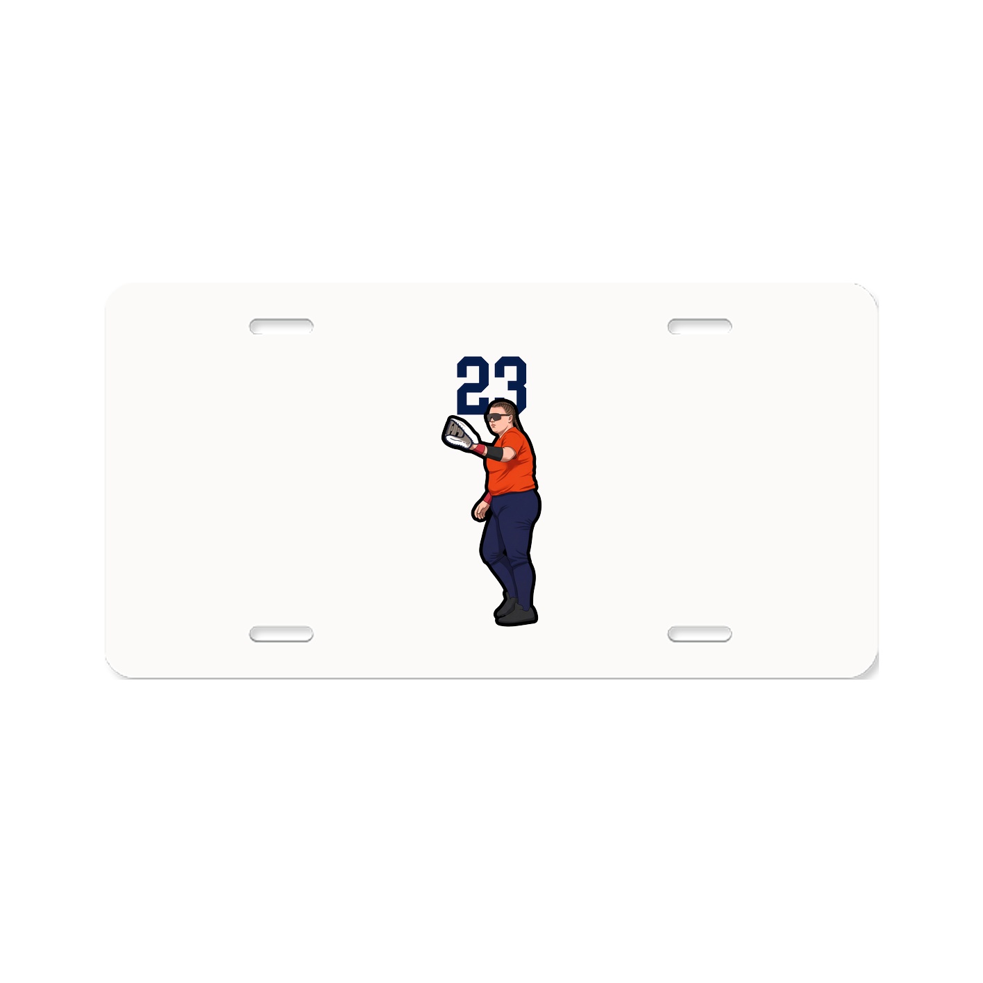 License Plate — Number Top in Classic