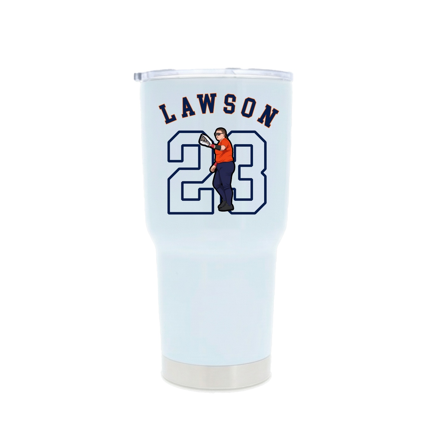 30oz Stainless Steel Tumbler — Shirsey Arch in White