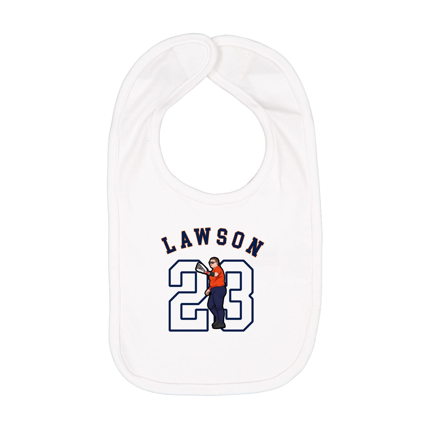 Infant Bib — Shirsey Arch in White