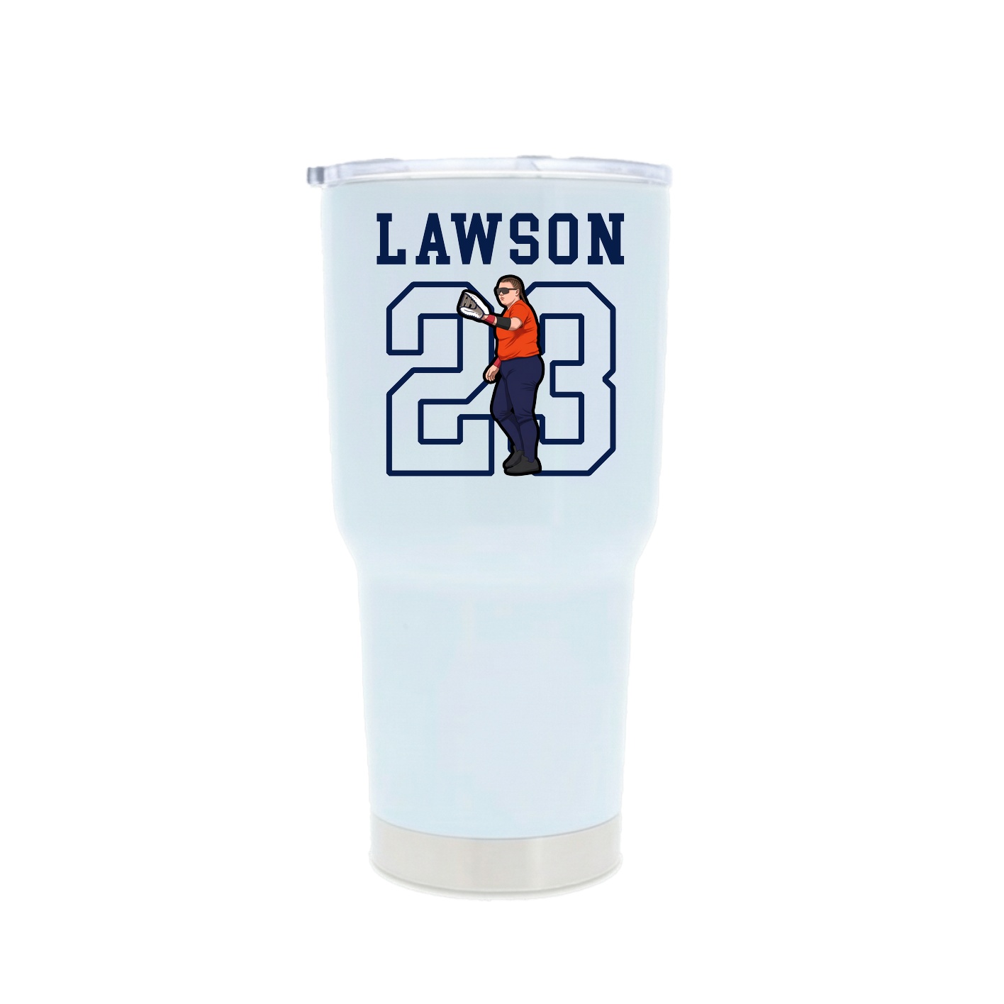 30oz Stainless Steel Tumbler — Shirsey in White