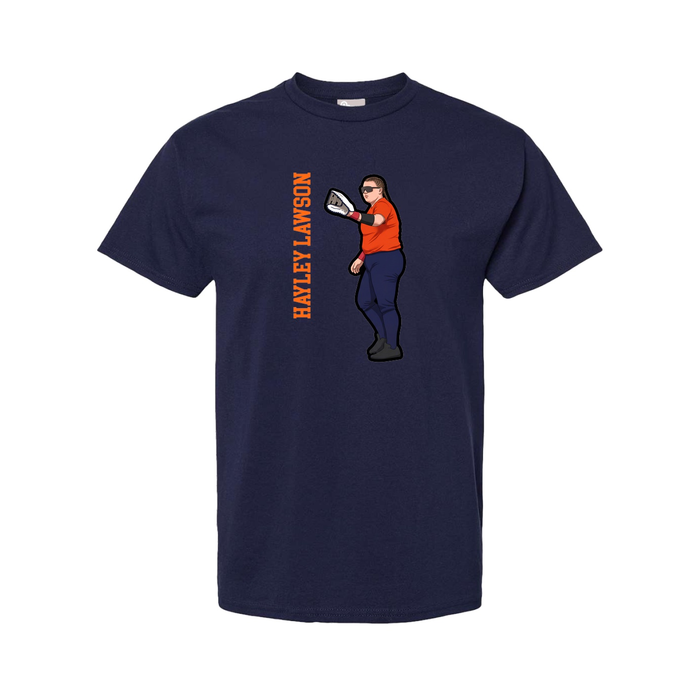 Tee — Name Vertical in Navy