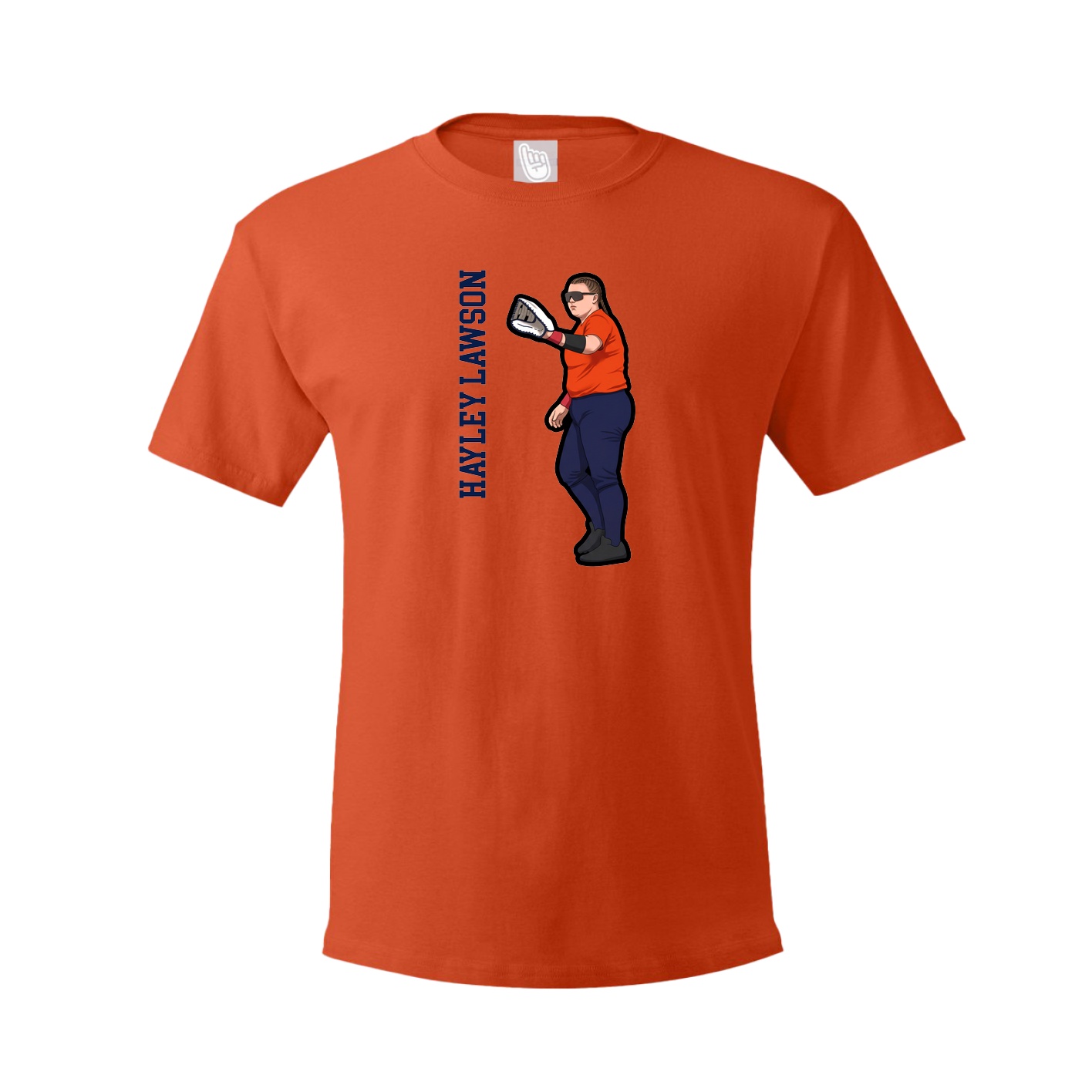 Youth Tee — Name Vertical in Orange