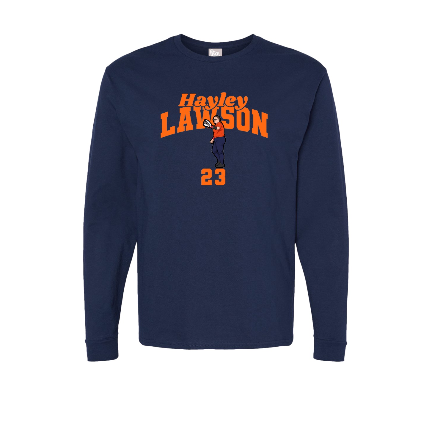 Long Sleeve Tee — Signature Arch in Navy