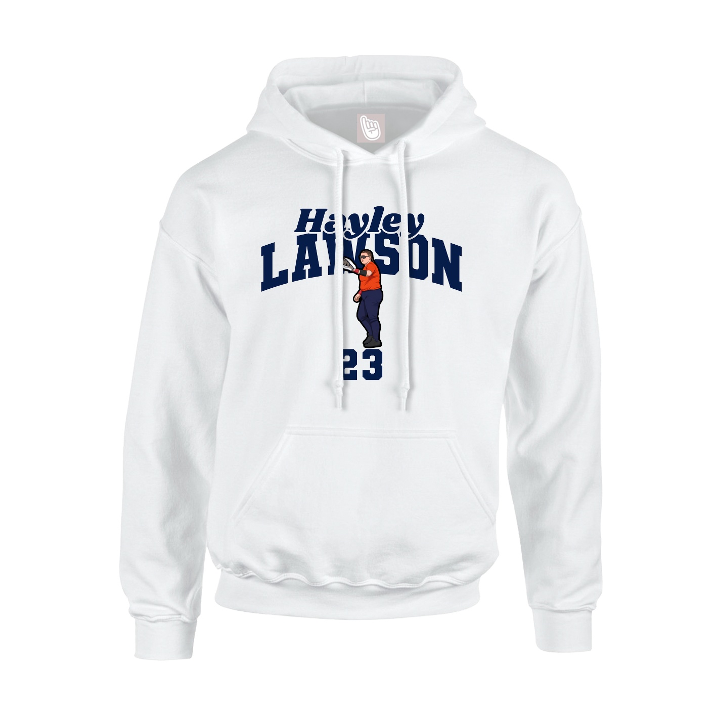 Youth Hoodie — Signature Arch in White