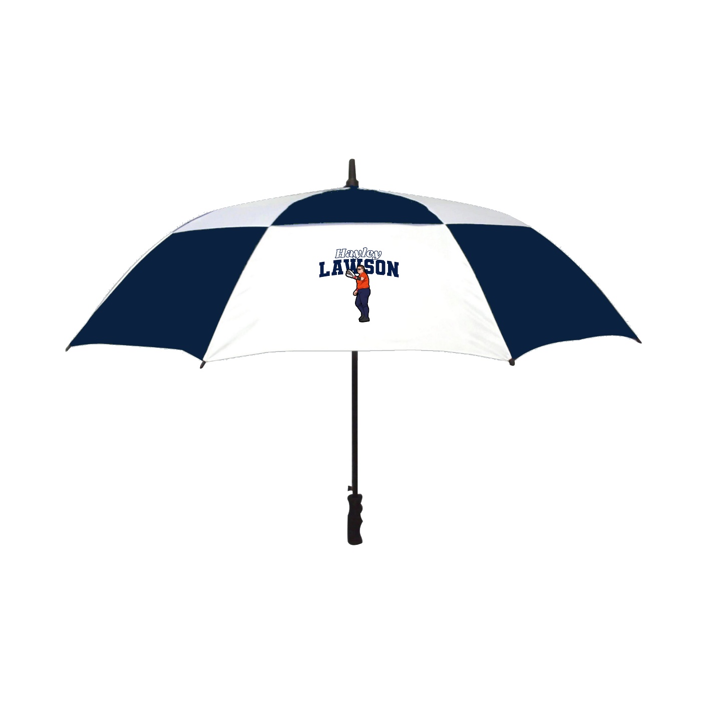 Golf Umbrella — Name Arch in Navy