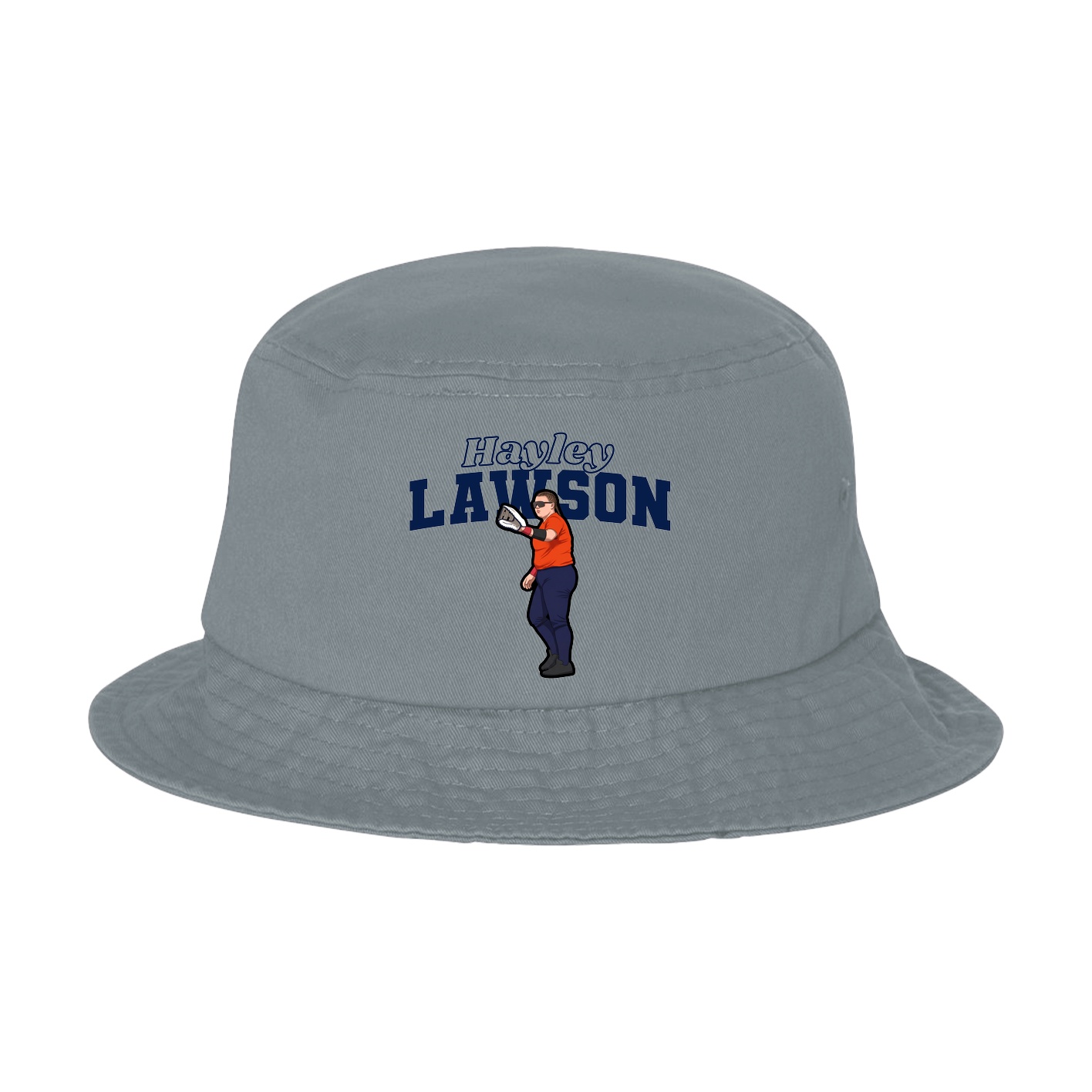 Bucket Cap — Name Arch in Grey