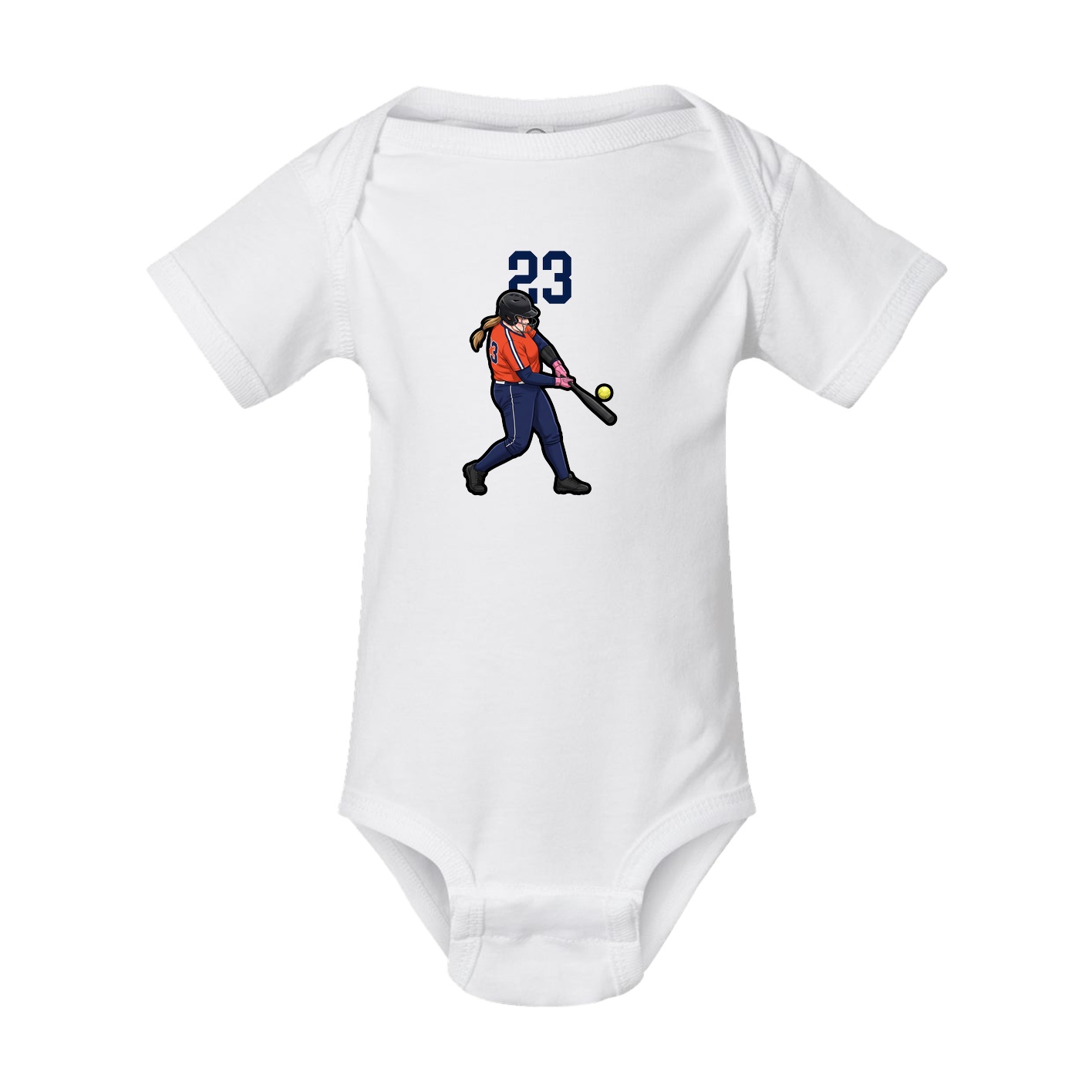 Baby Onesie — Number Top in White