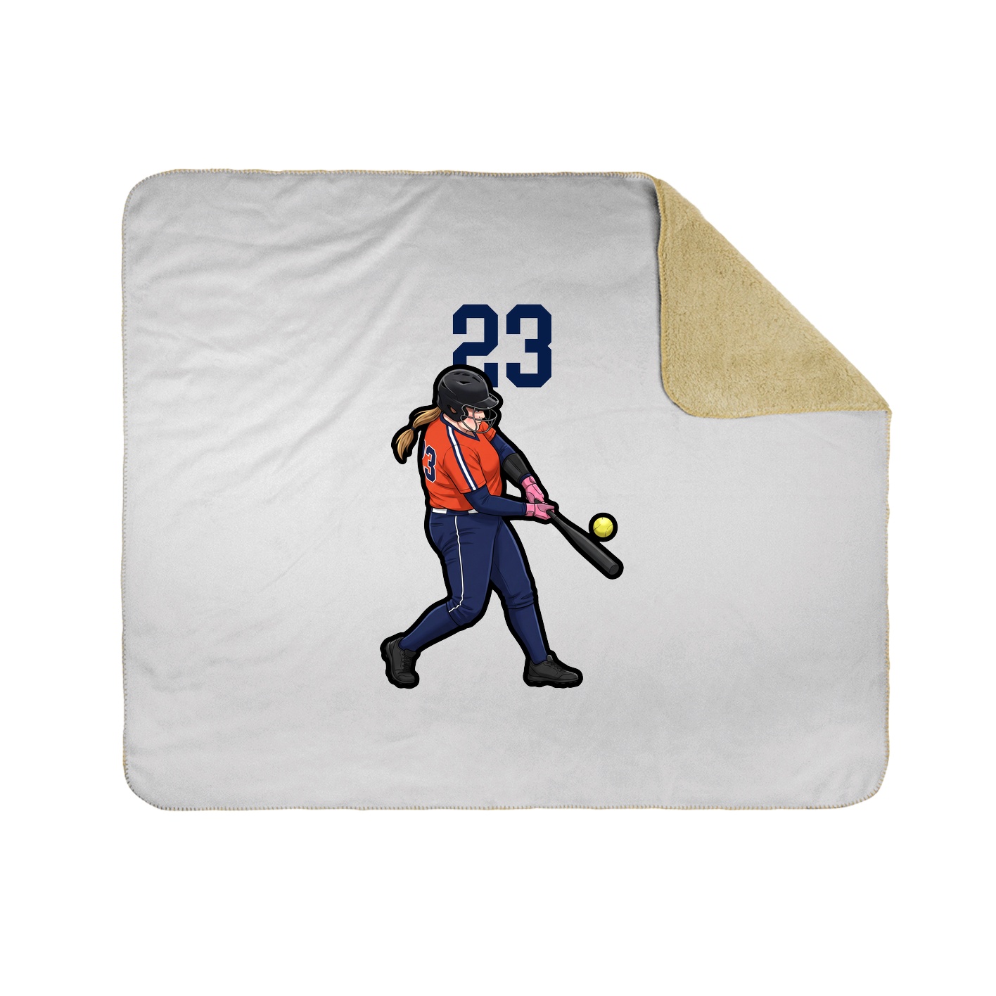 Throw Blanket — Number Top in White