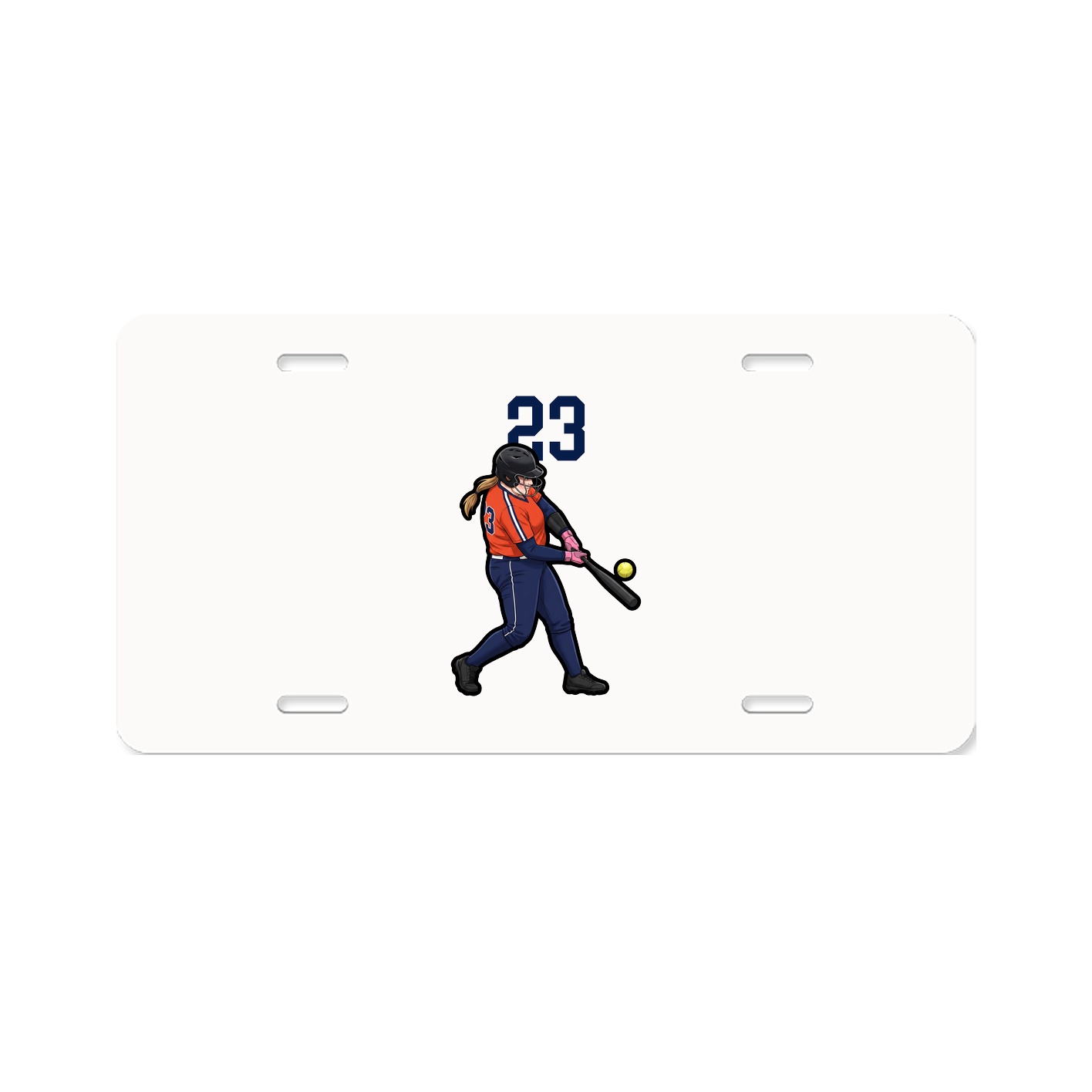 License Plate — Number Top in Classic