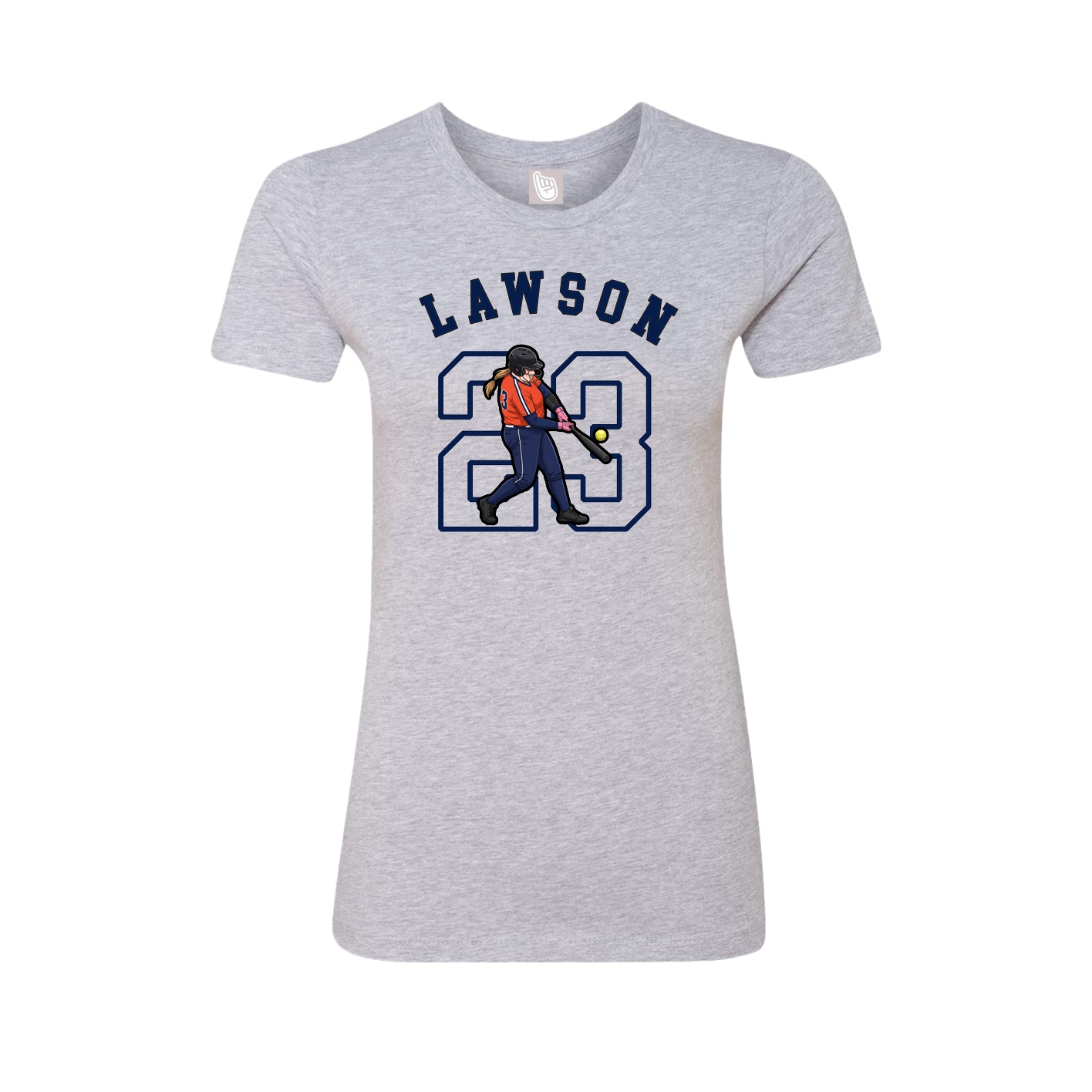 Fitted Women's Tee — Shirsey Arch in Grey