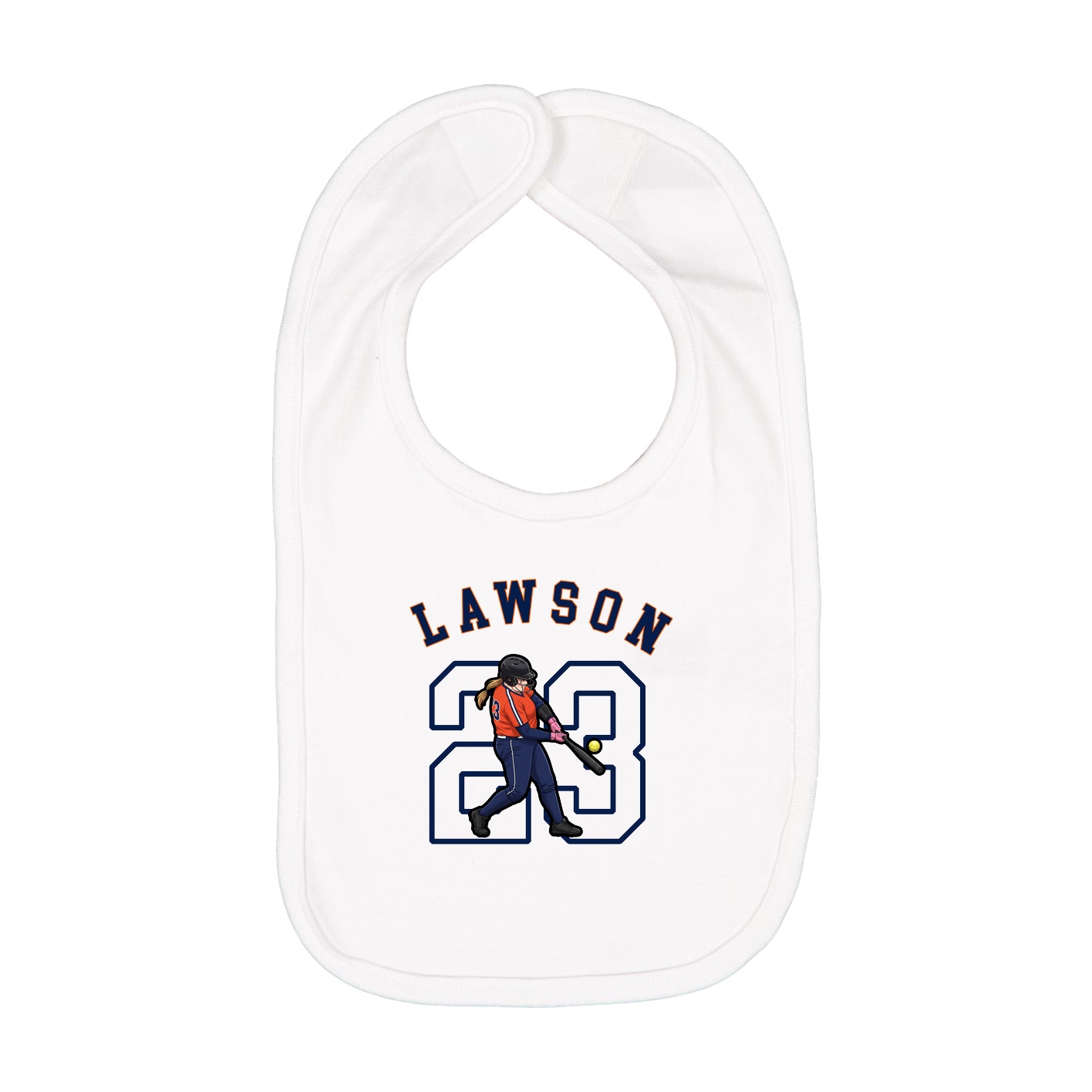 Infant Bib — Shirsey Arch in White
