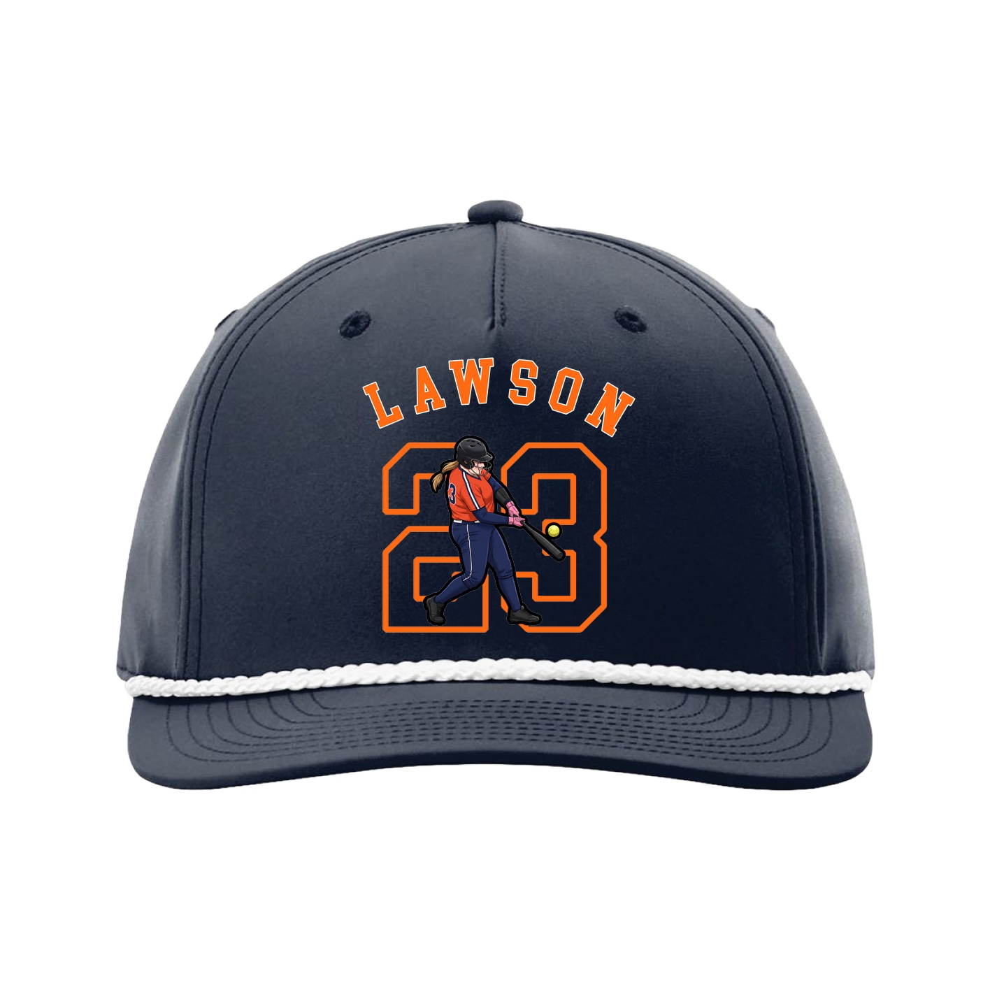 Five-Panel Classic Rope Cap — Shirsey Arch in Navy
