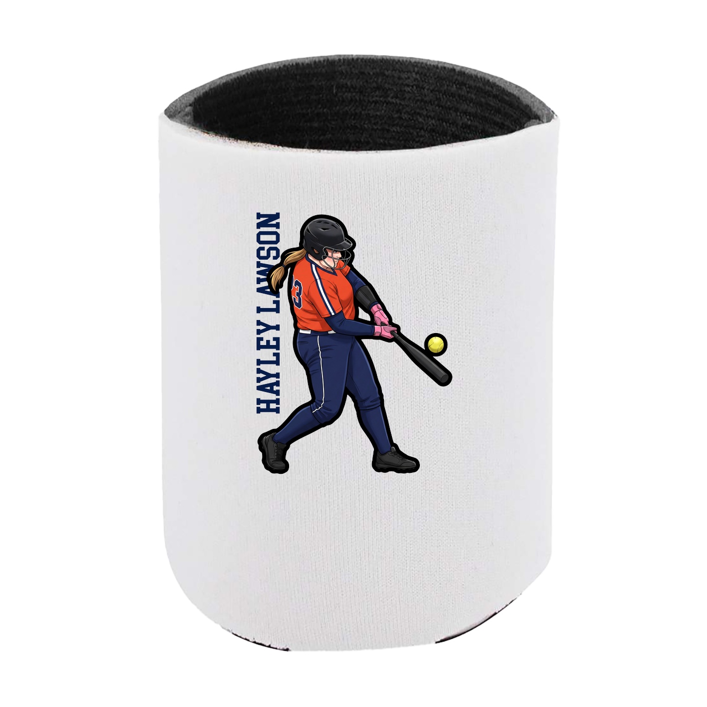 Can Holder — Name Vertical in White