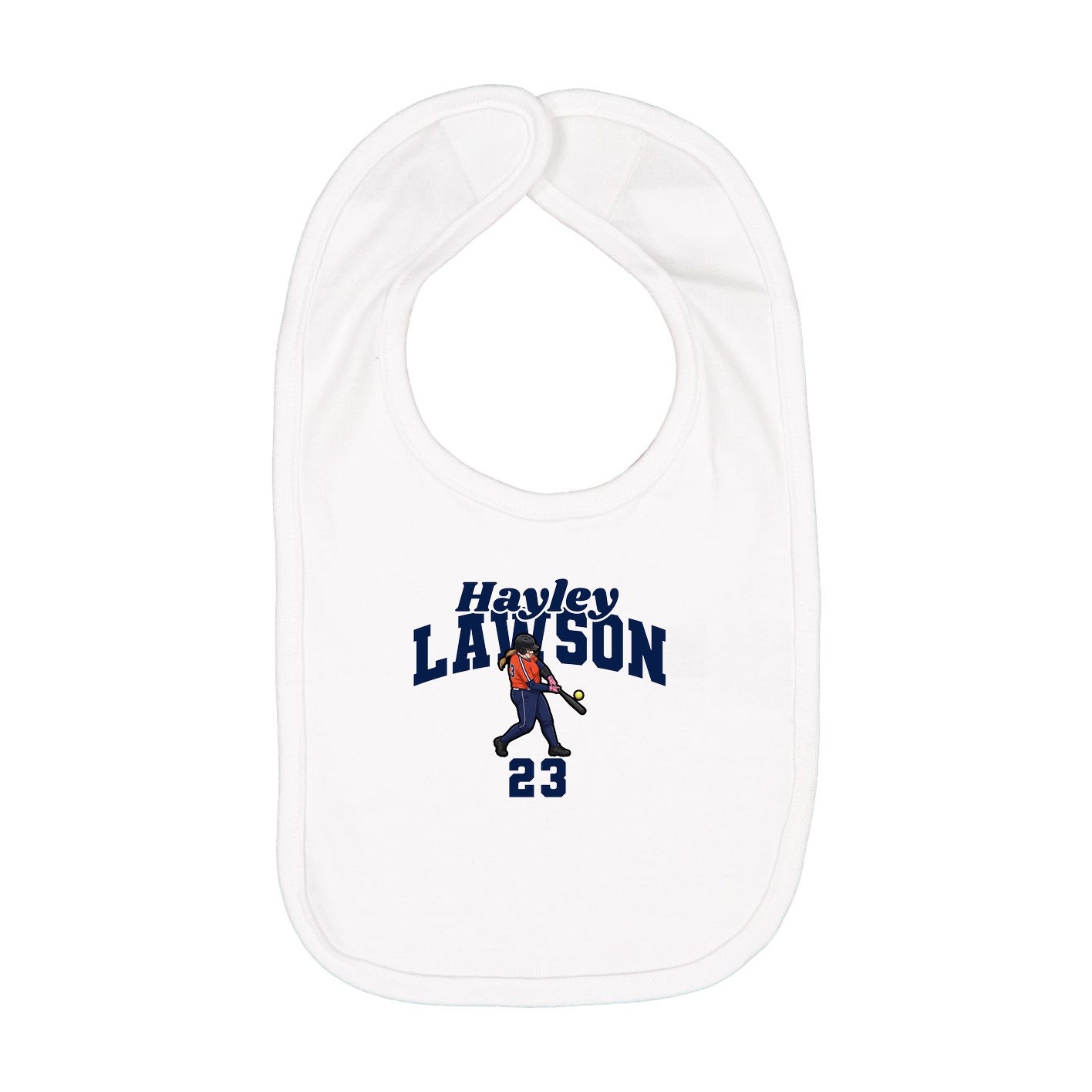 Infant Bib — Signature Arch in White