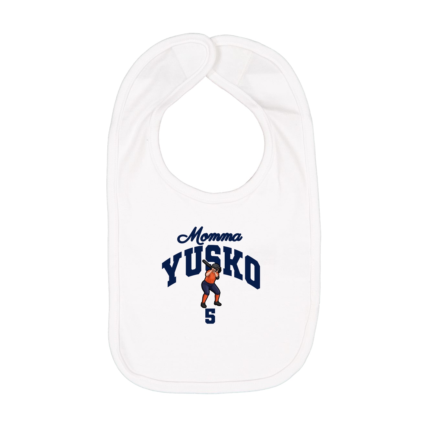 Infant Bib — Mothers Day Arch in White